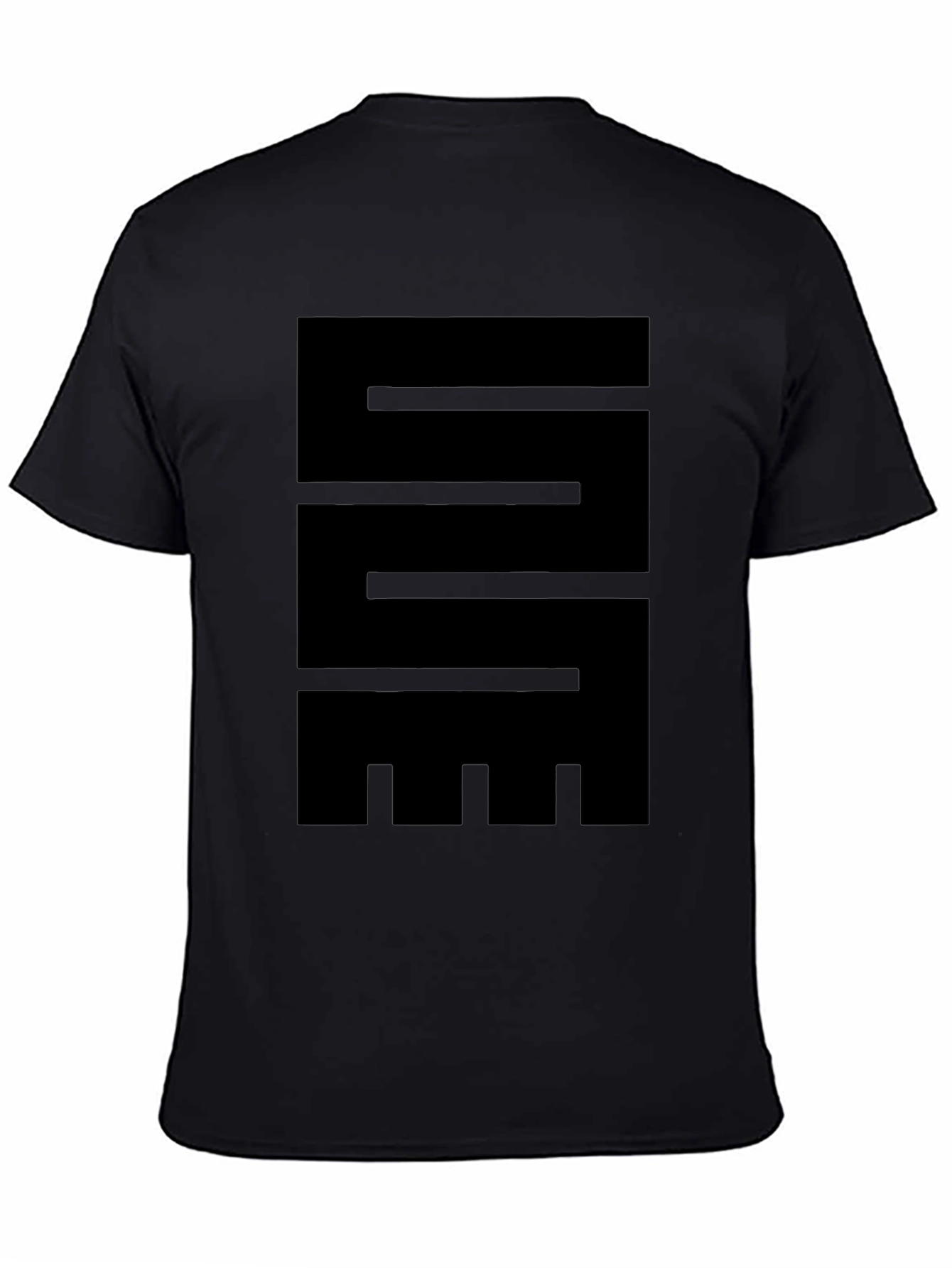 Abstract Graphic Black T-Shirt