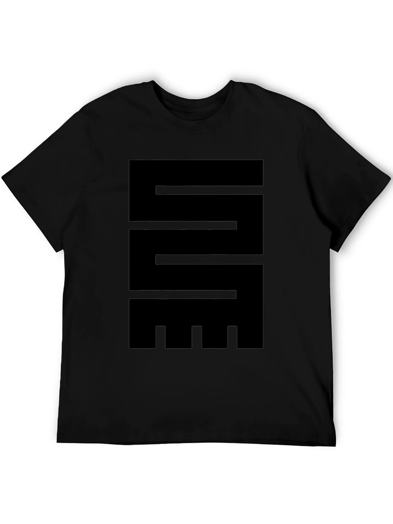 Abstract Graphic Black T-Shirt