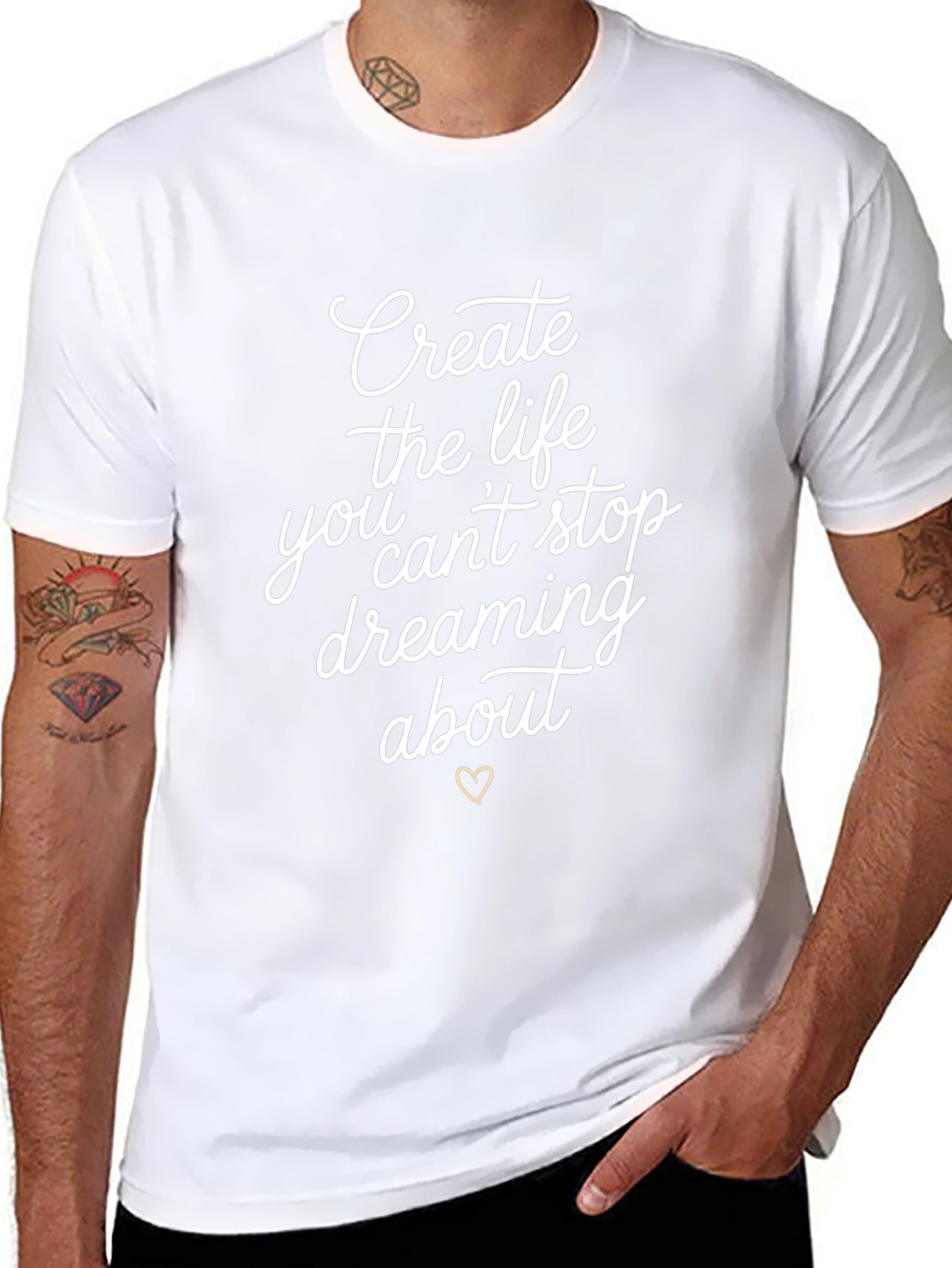 Inspirational Black T-Shirt - Dream Life