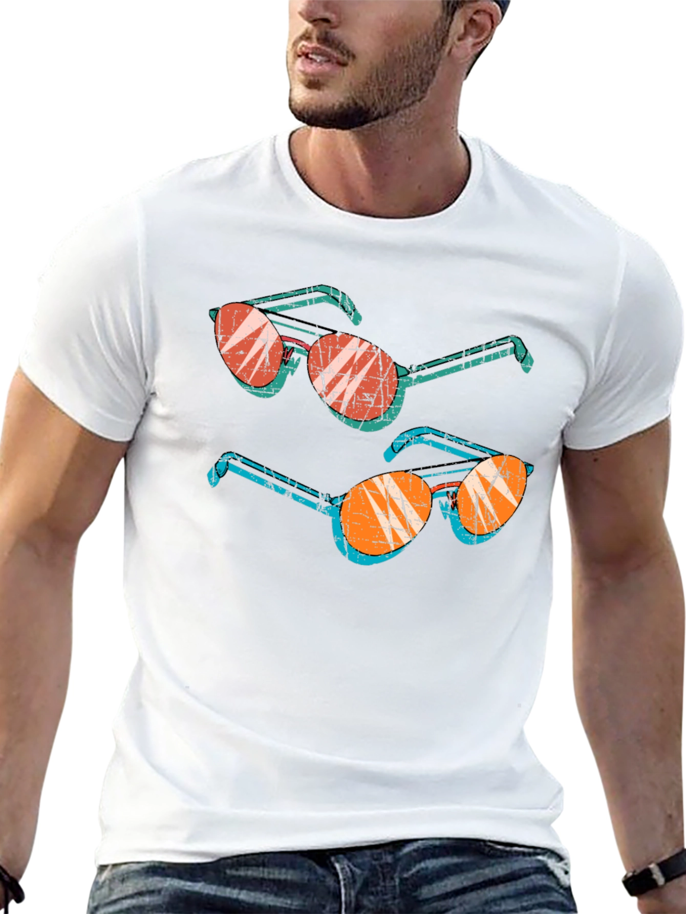 Retro Sunglasses Graphic Tee - Cool & Unique