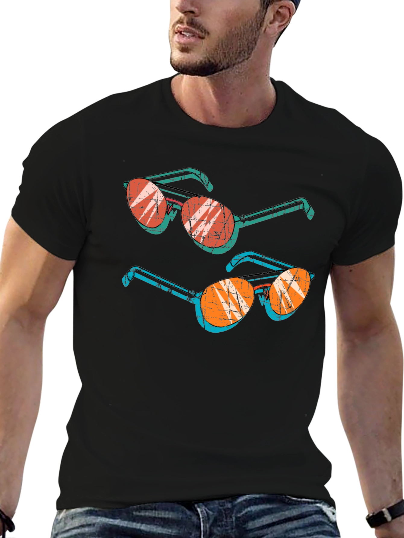 Retro Sunglasses Graphic Tee - Cool & Unique
