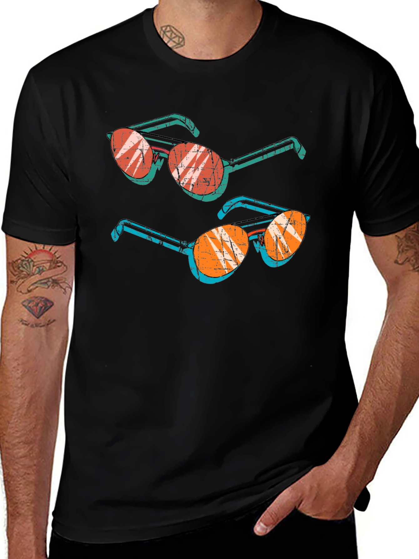 Retro Sunglasses Graphic Tee - Cool & Unique