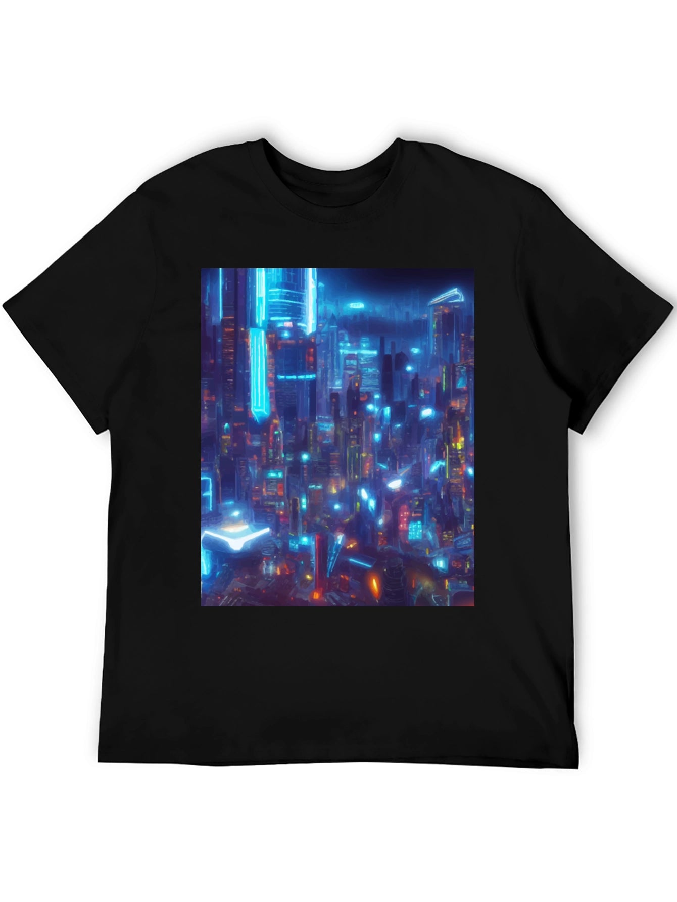 Cyberpunk Cityscape Graphic Tee