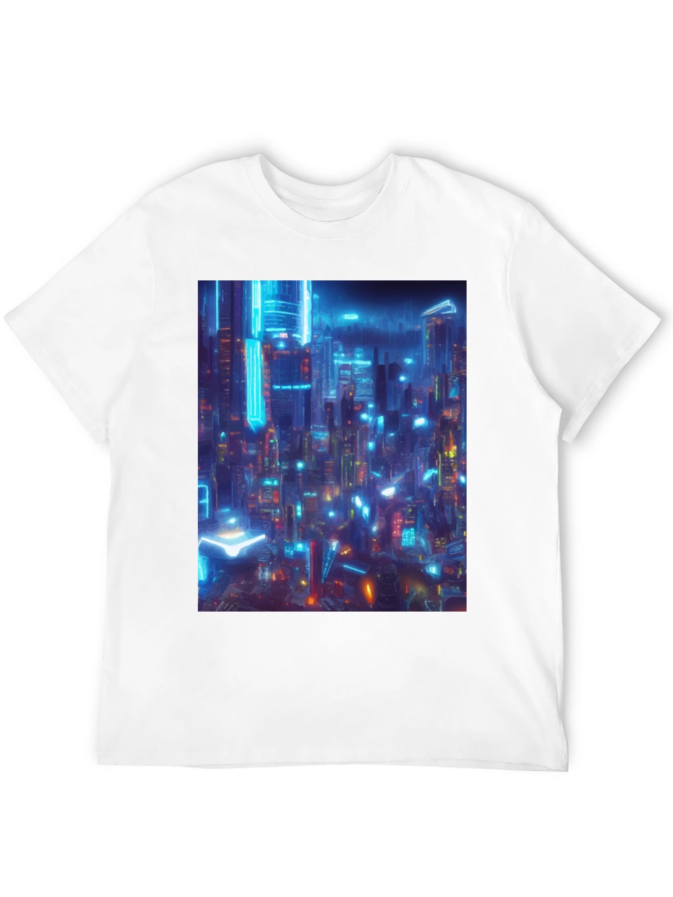 Cyberpunk Cityscape Graphic Tee