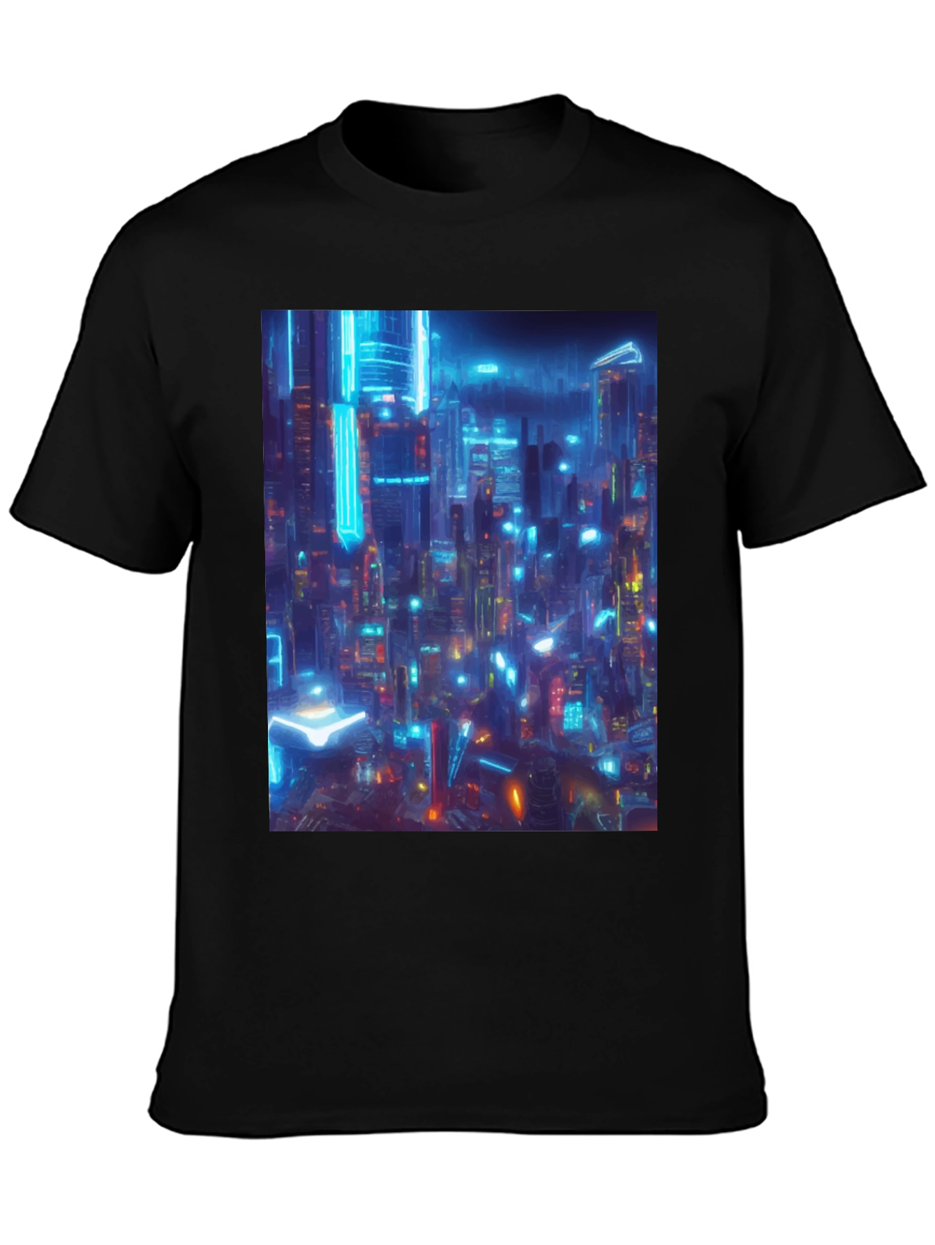 Cyberpunk Cityscape Graphic Tee