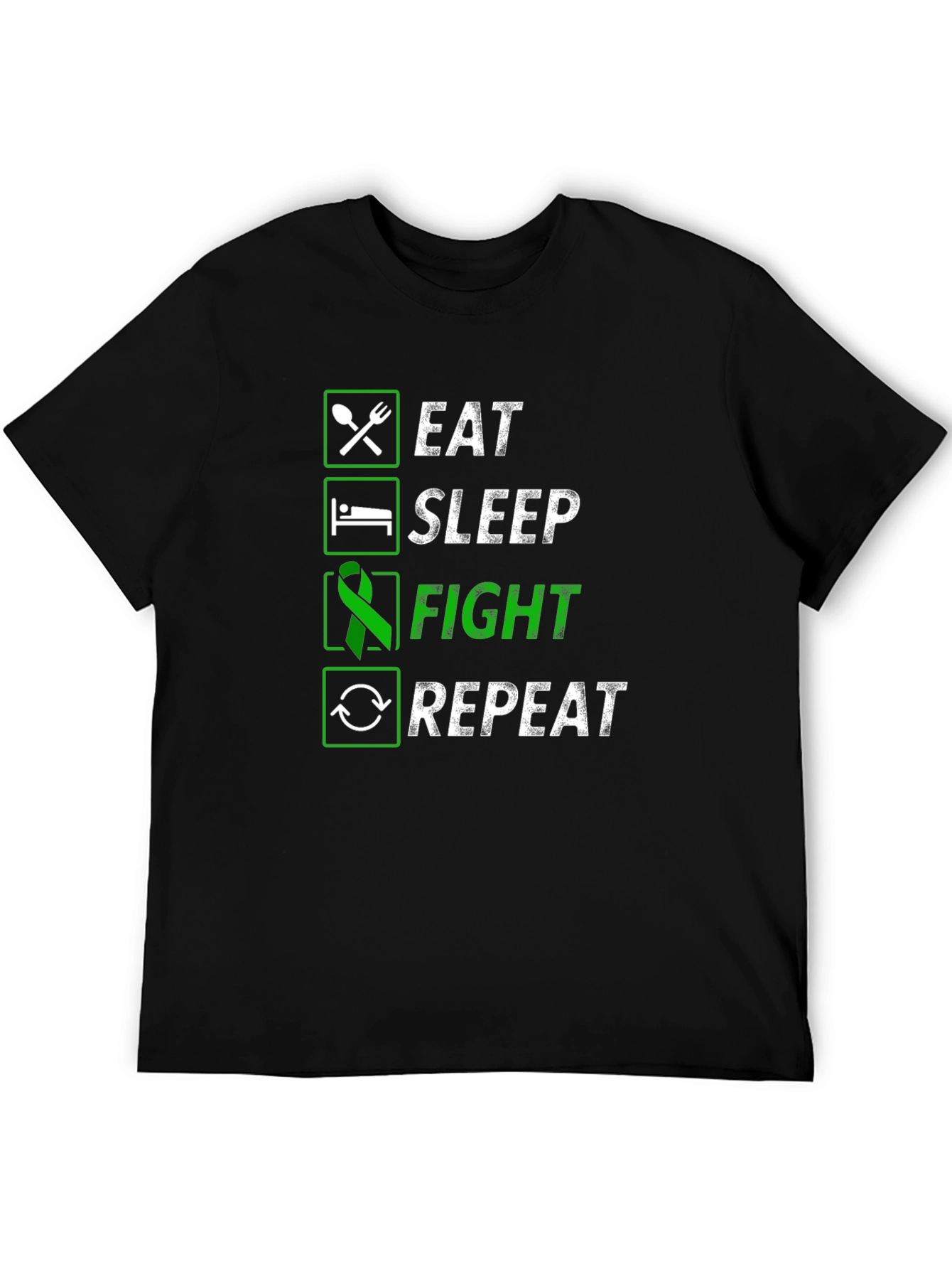 Eat Sleep Fight Repeat Graphic Tee