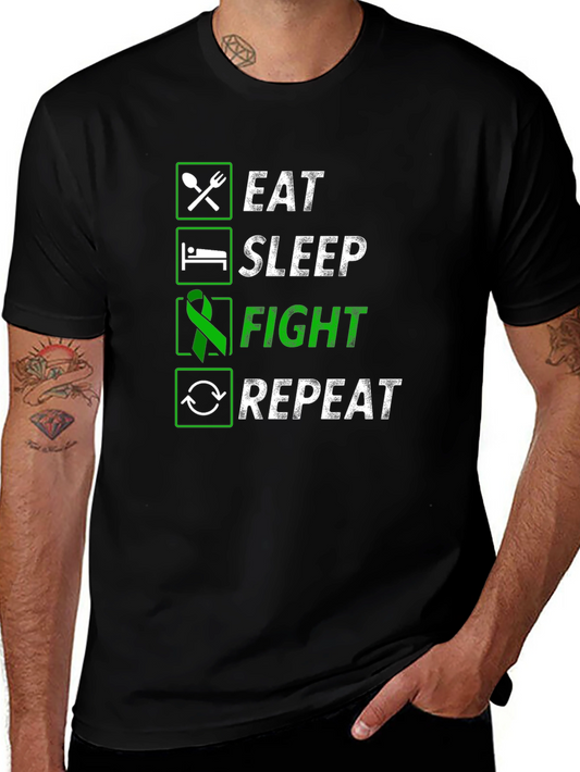 Eat Sleep Fight Repeat Graphic Tee