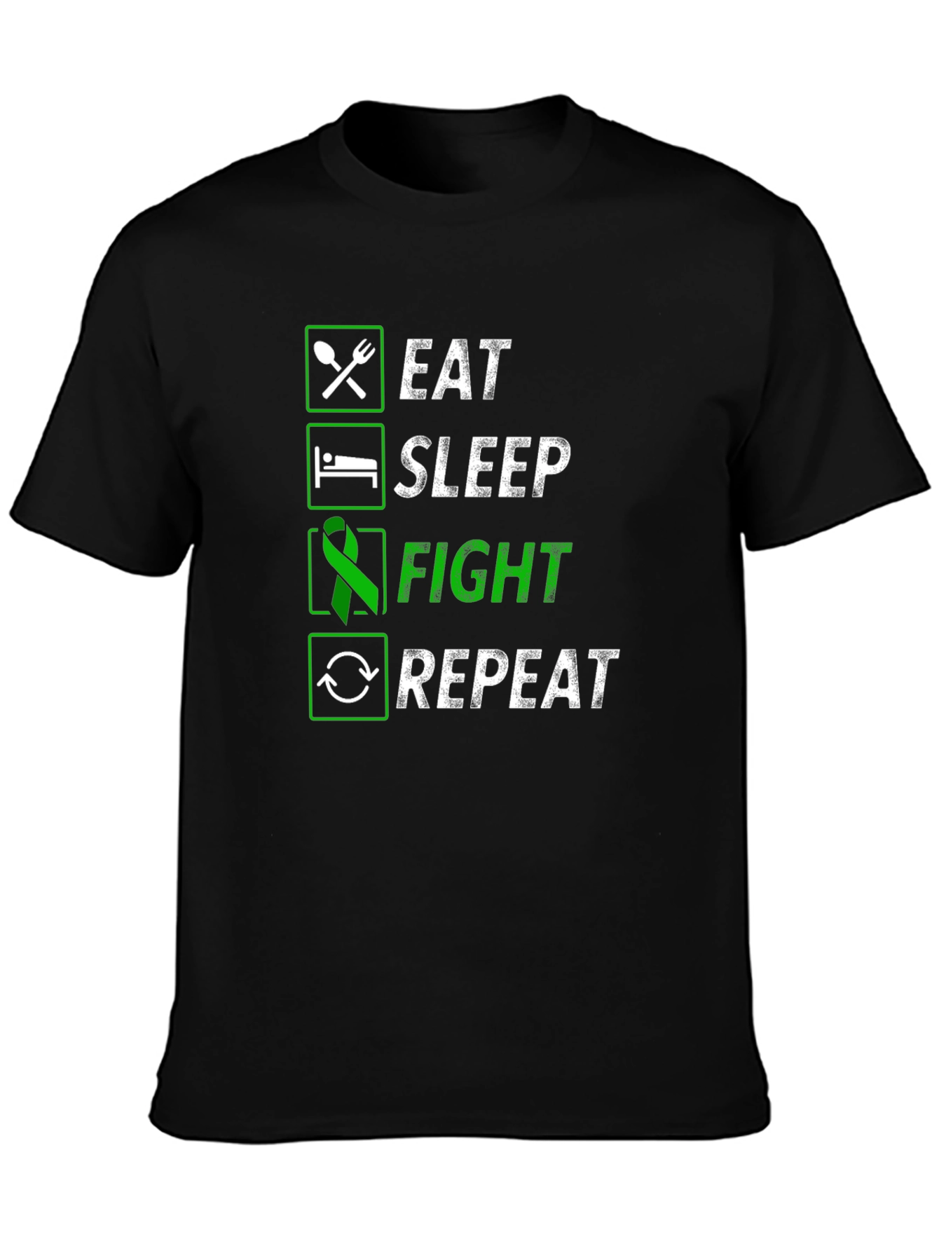 Eat Sleep Fight Repeat Graphic Tee