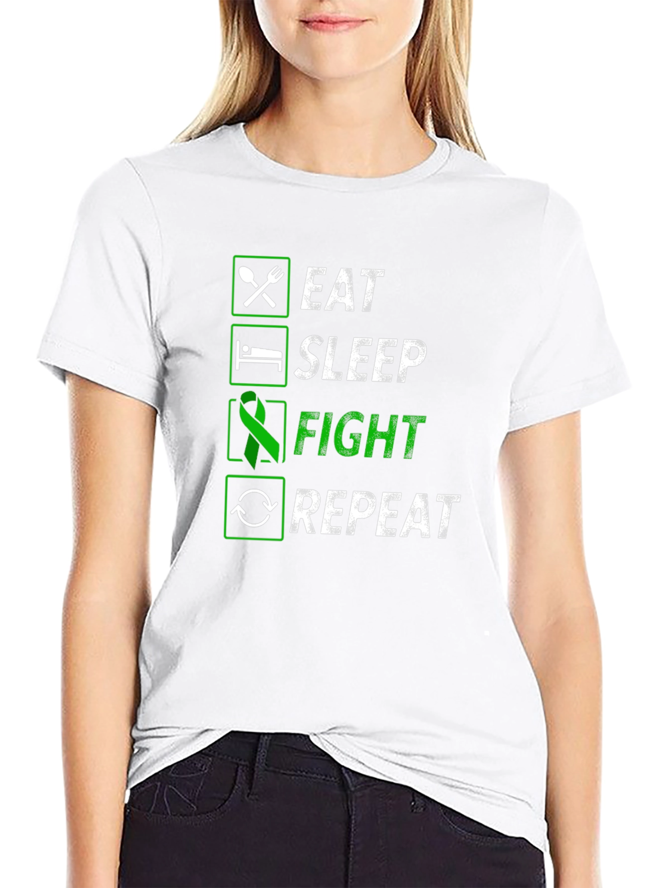 Eat Sleep Fight Repeat Graphic Tee