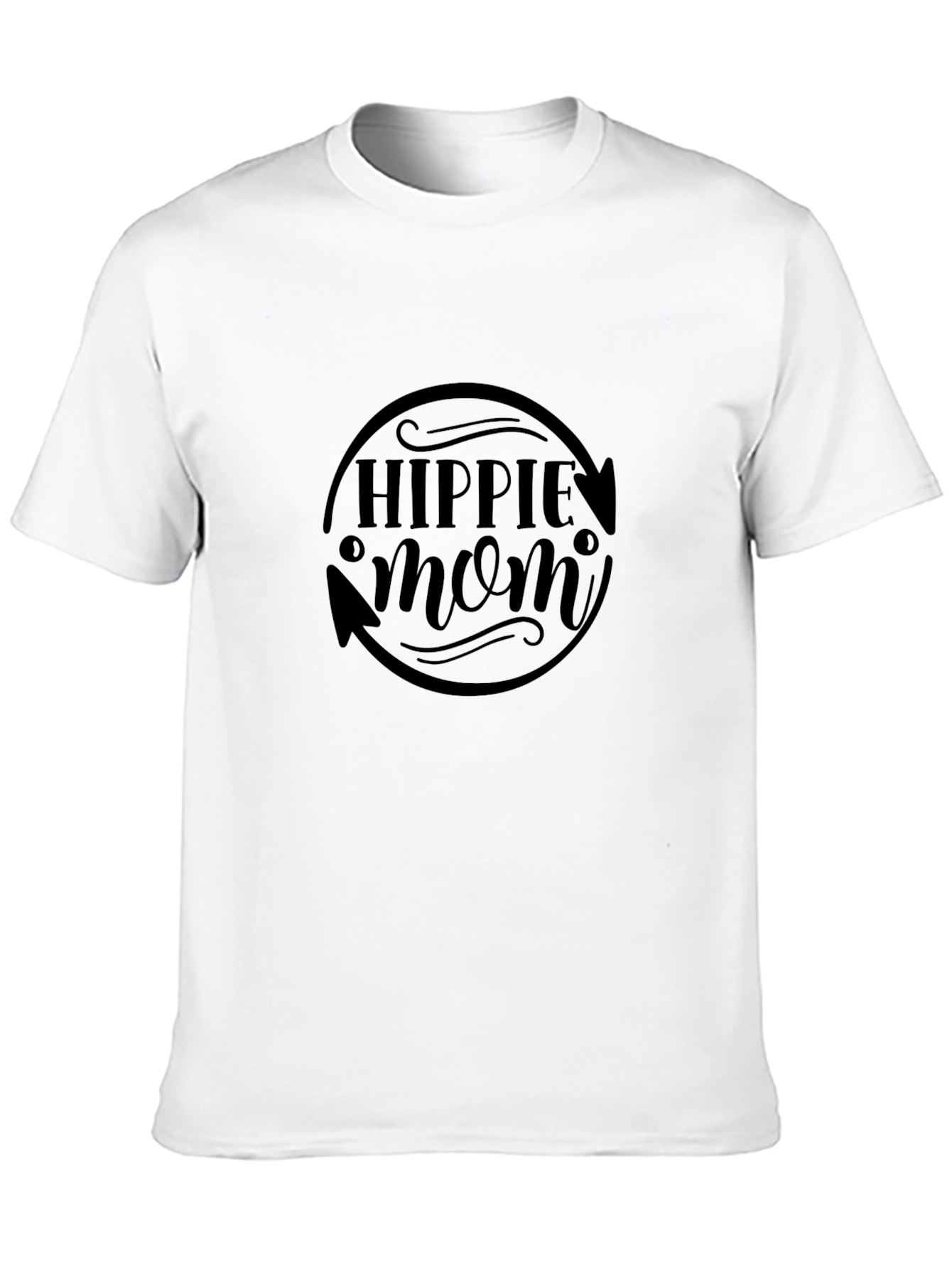 Hippie Mom Graphic Tee - Black