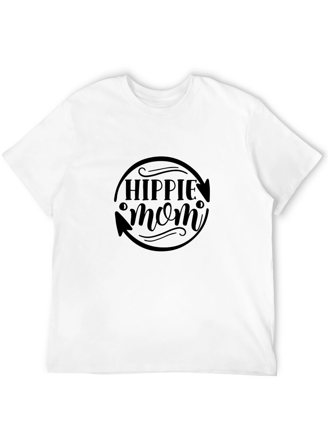 Hippie Mom Graphic Tee - Black