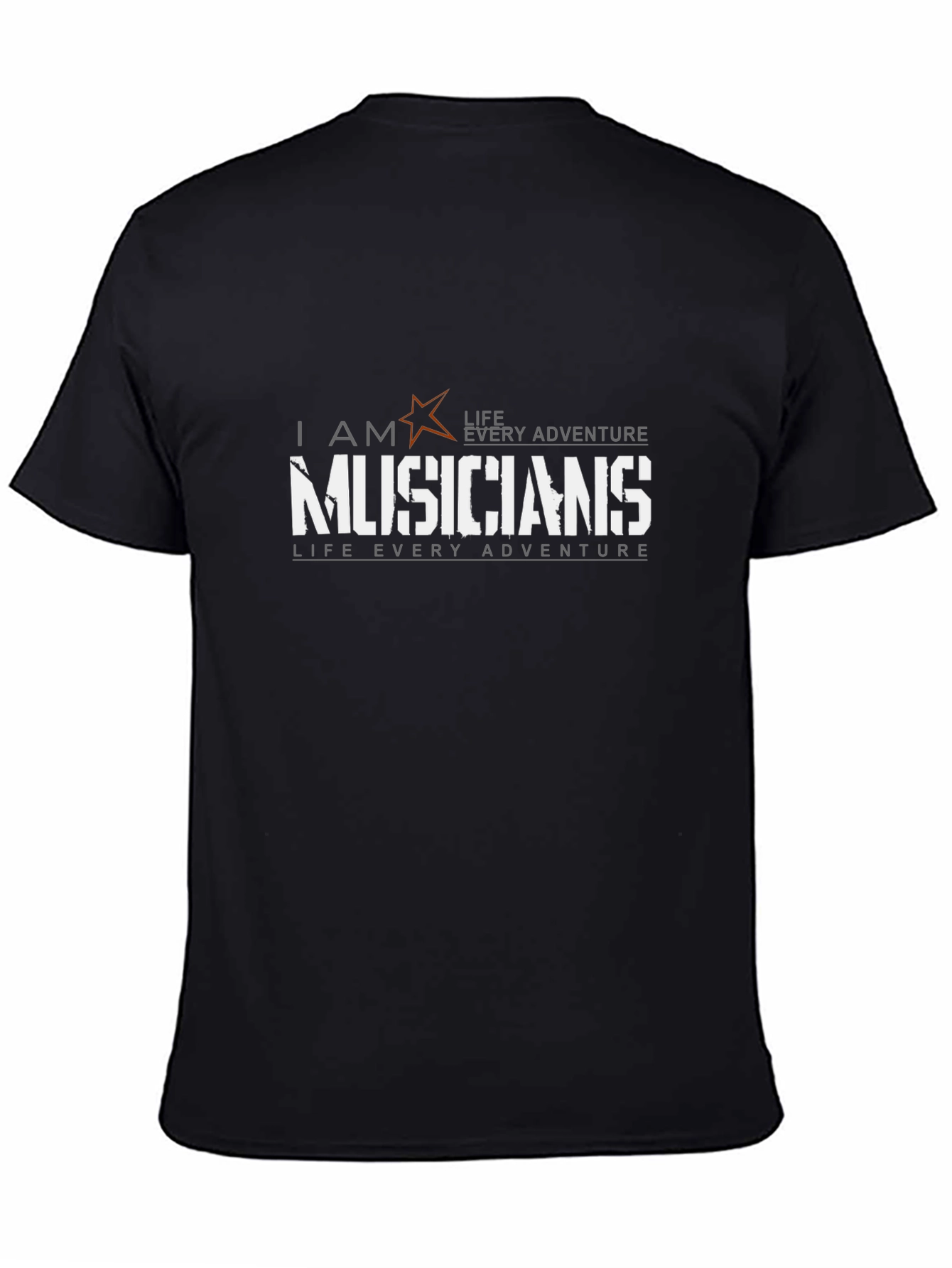 Musicians Life Adventure Black T-Shirt