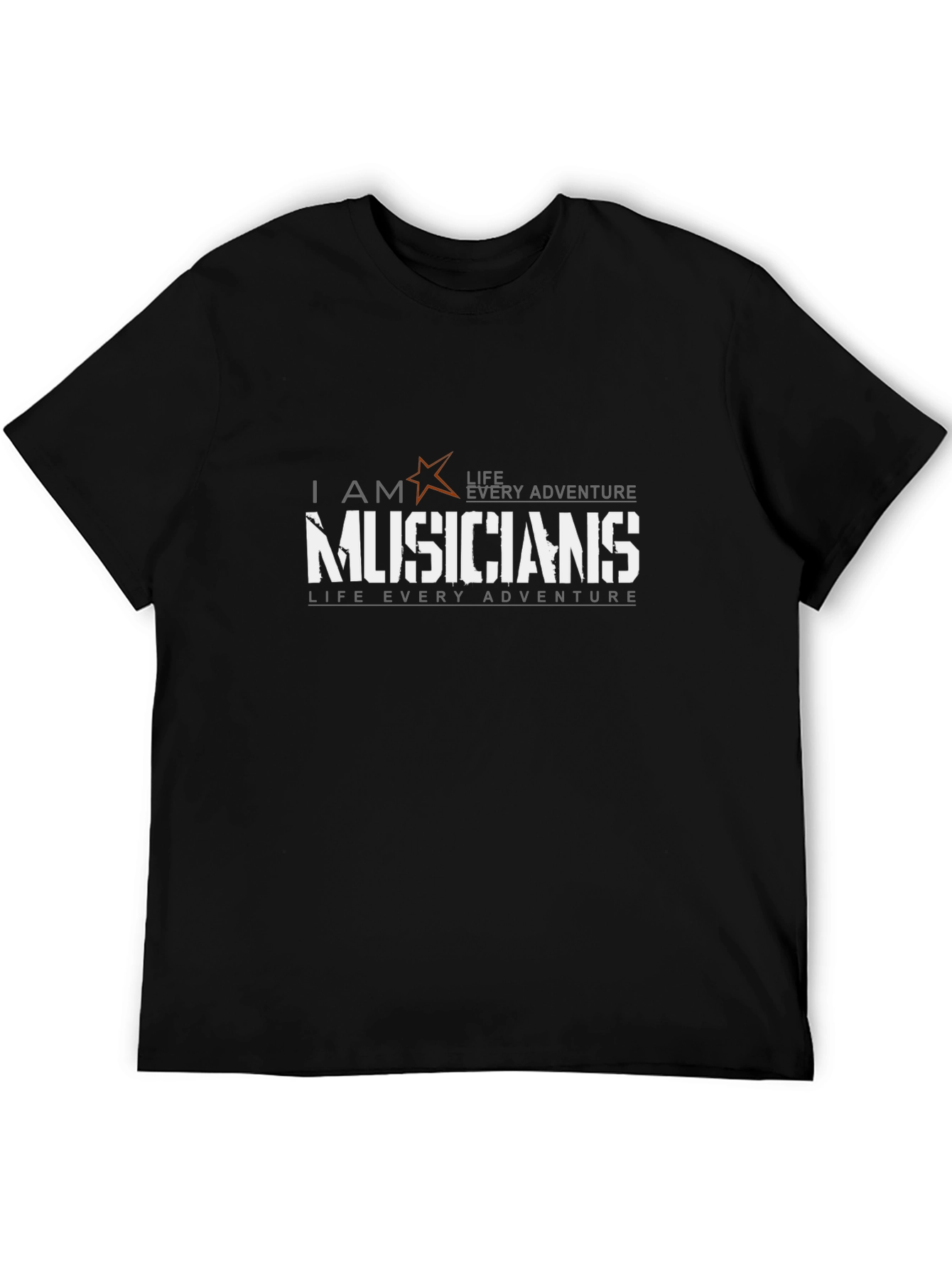Musicians Life Adventure Black T-Shirt