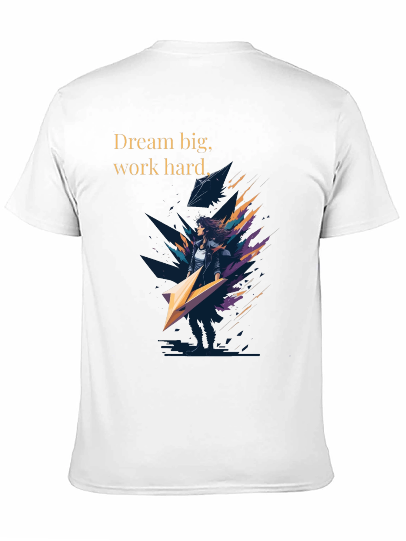 Dream Big Graphic Tee - Black Cotton T-Shirt
