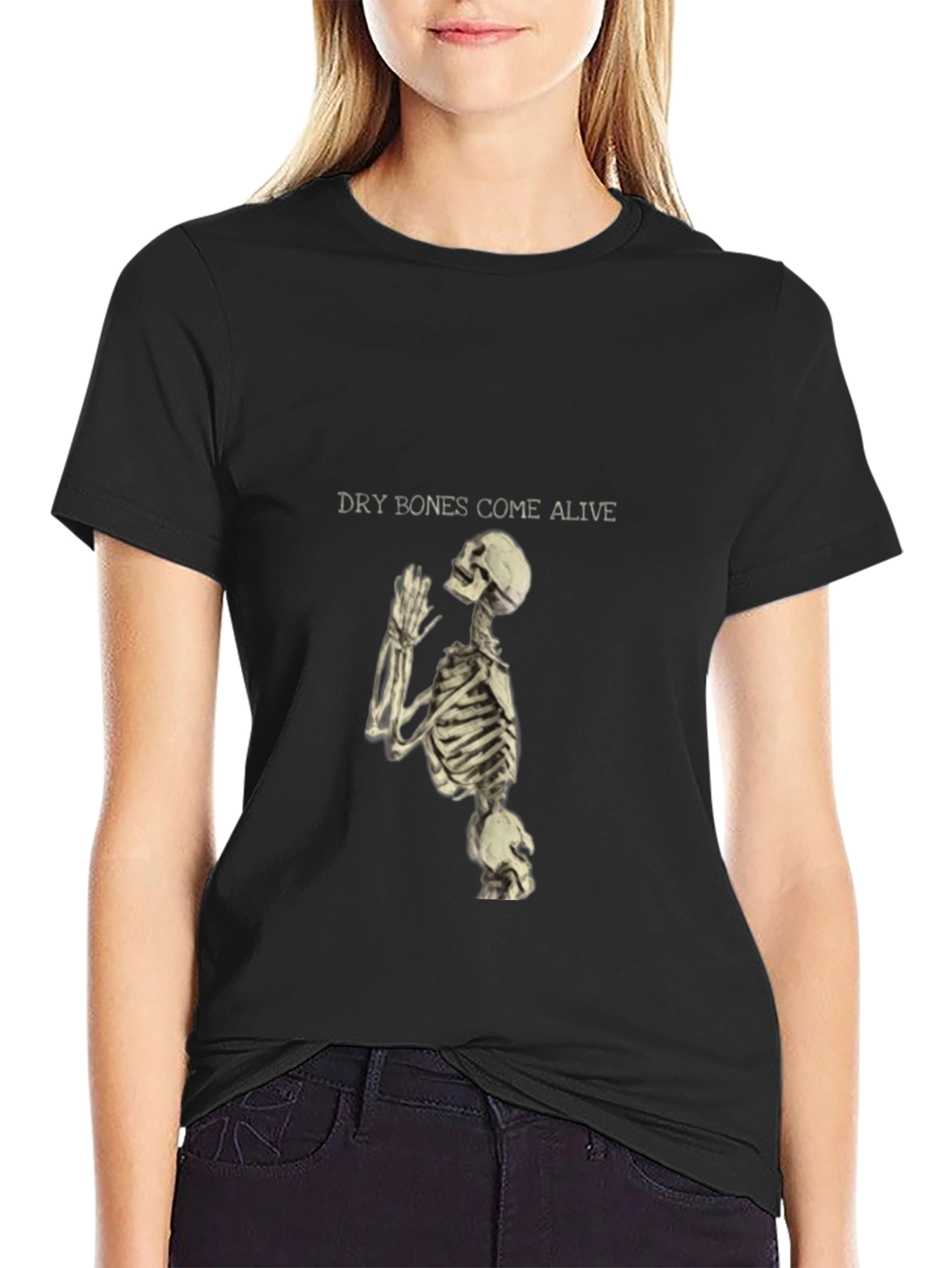 Dry Bones Come Alive Skeleton Graphic T-Shirt