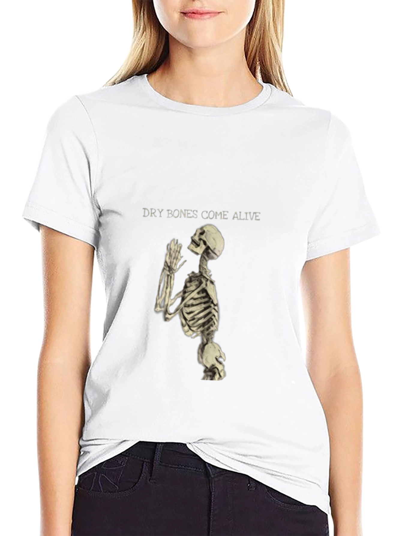 Dry Bones Come Alive Skeleton Graphic T-Shirt