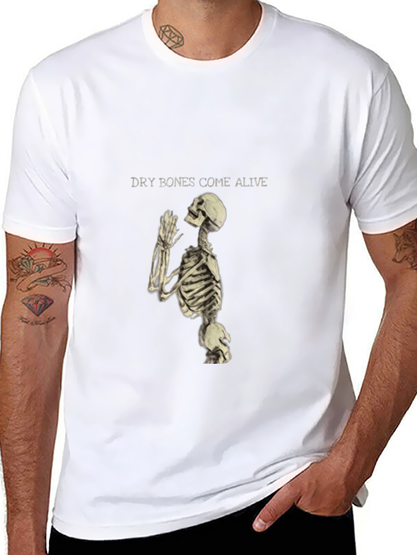 Dry Bones Come Alive Skeleton Graphic T-Shirt