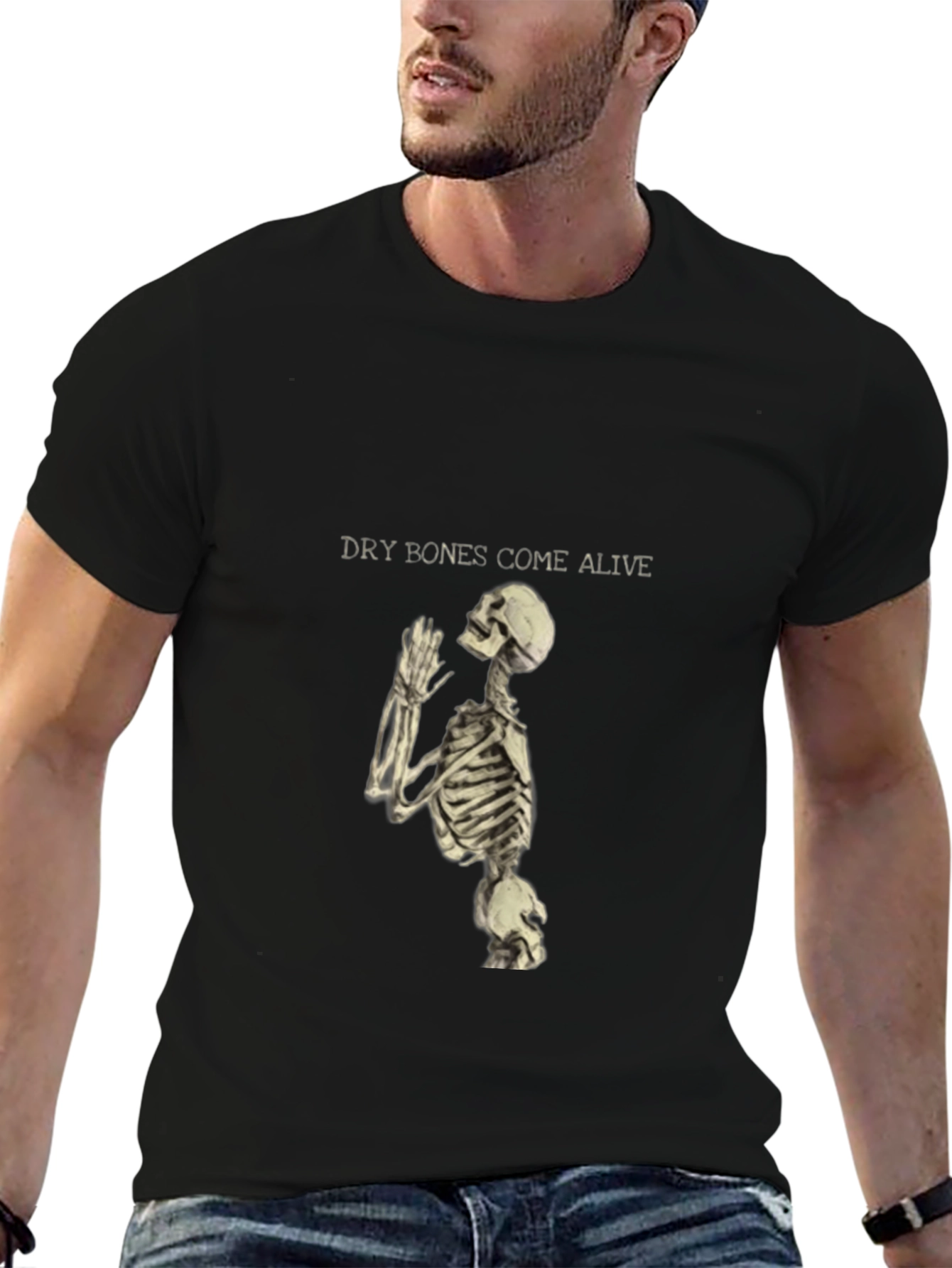Dry Bones Come Alive Skeleton Graphic T-Shirt