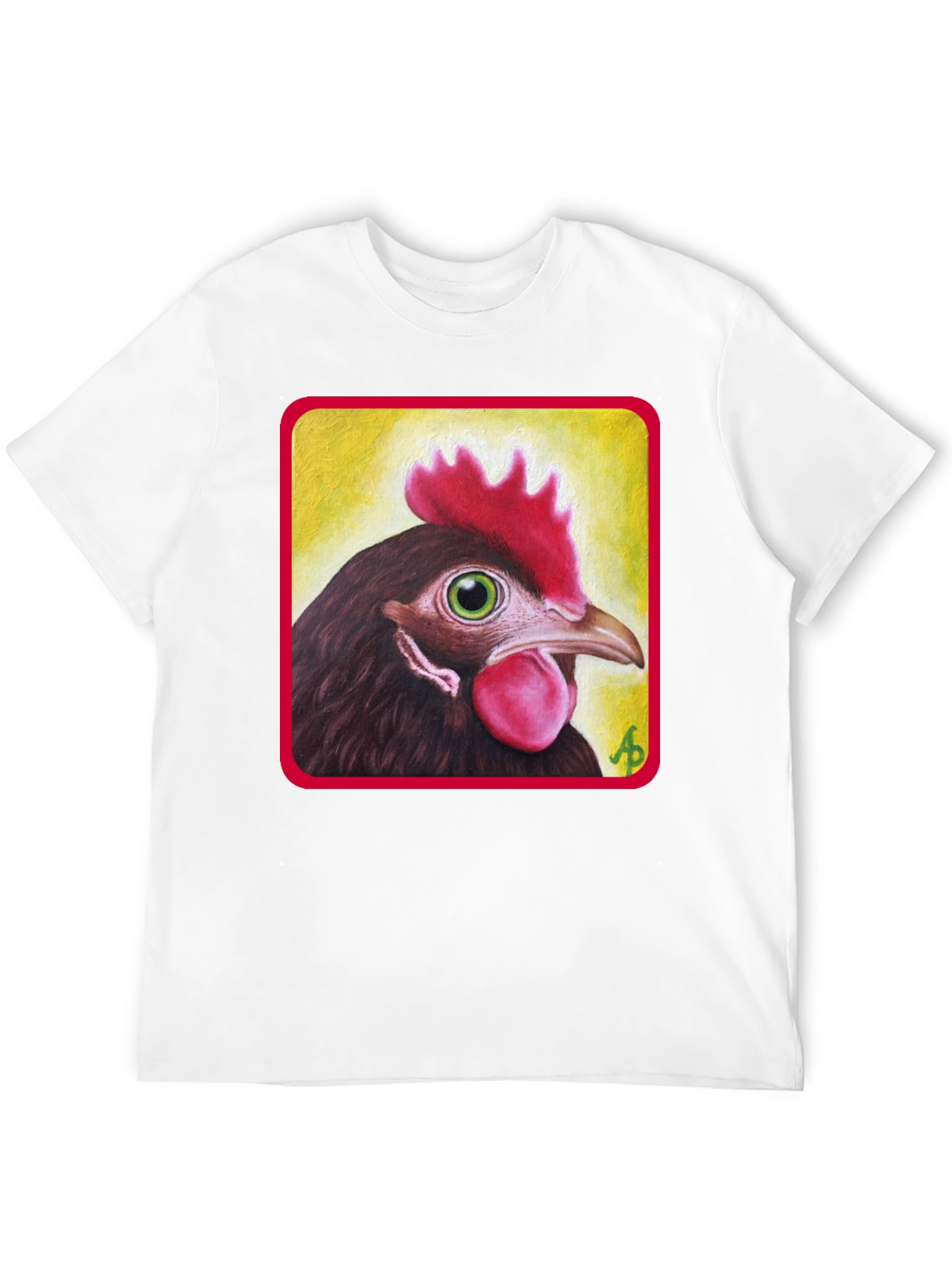 Novelty Chicken Graphic Tee - Unisex Black T-Shirt