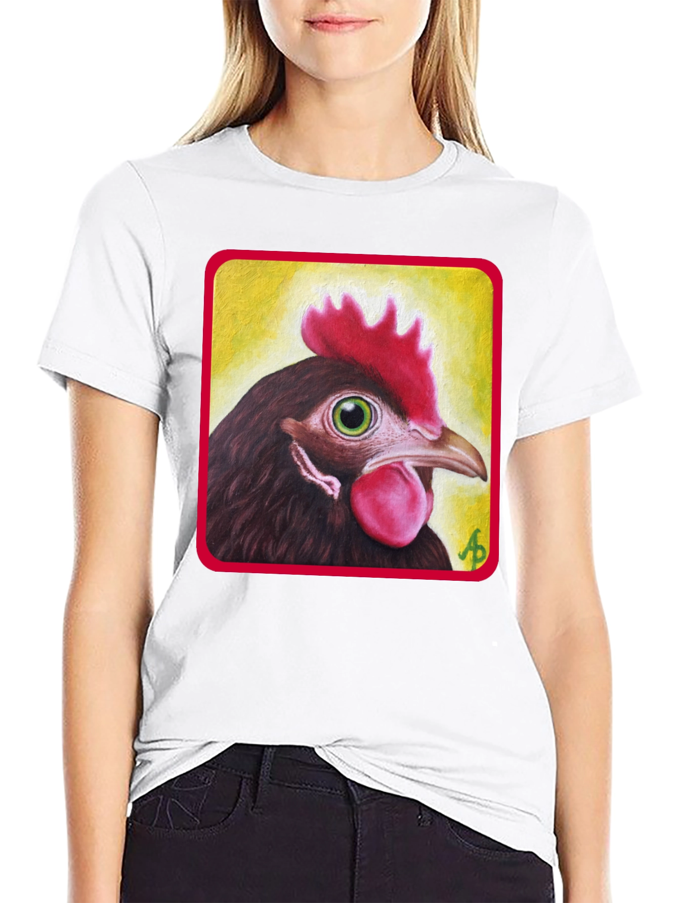 Novelty Chicken Graphic Tee - Unisex Black T-Shirt
