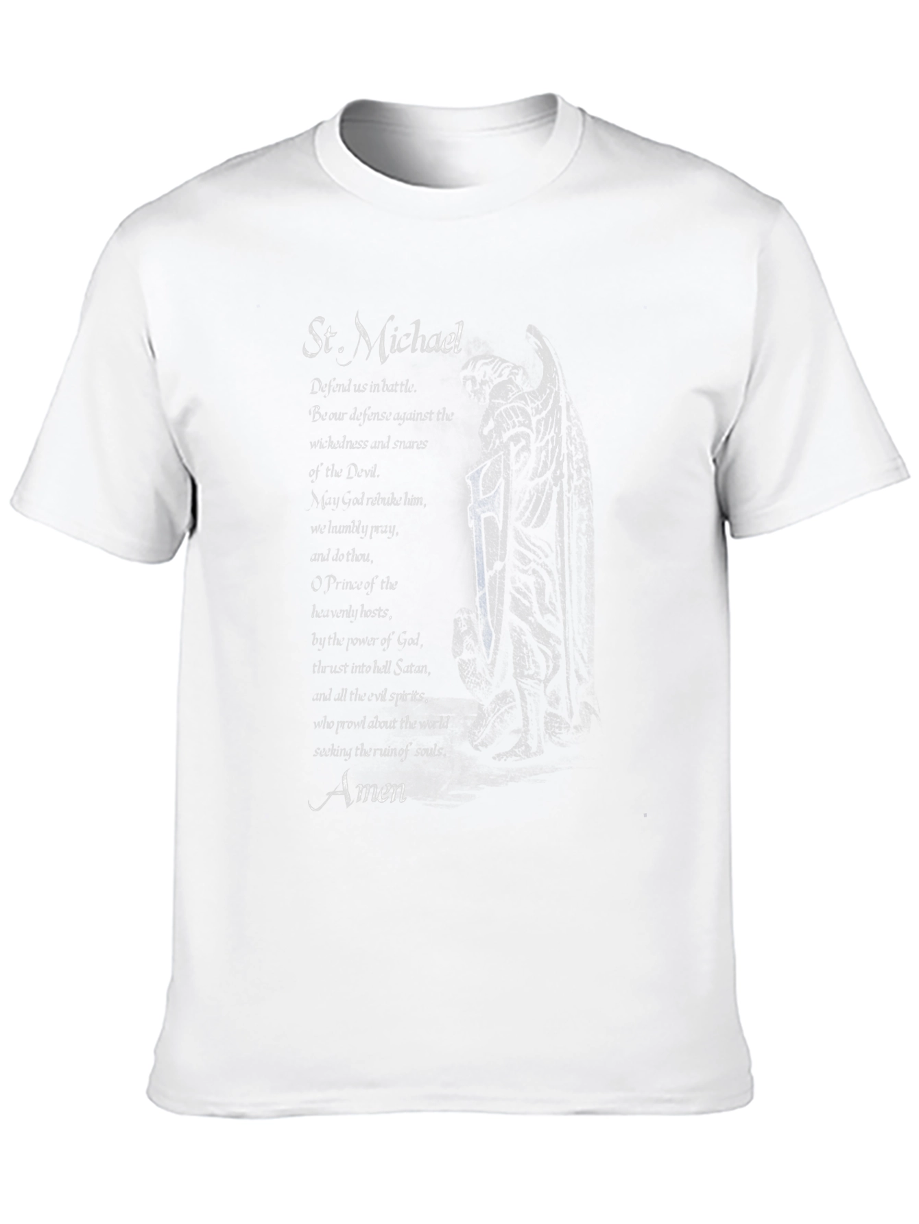 St. Michael Prayer Graphic Tee - Unisex Black T-Shirt