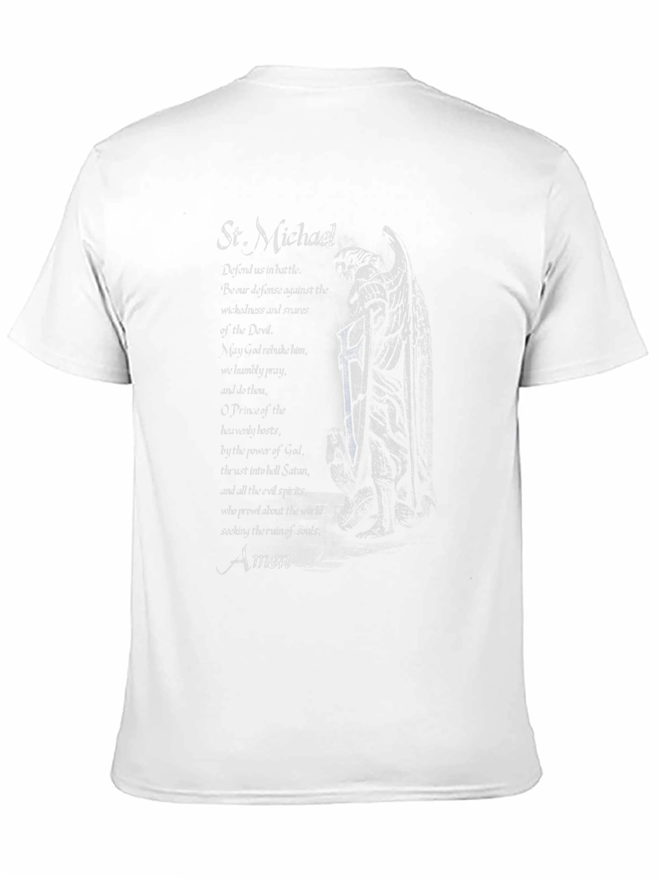 St. Michael Prayer Graphic Tee - Unisex Black T-Shirt