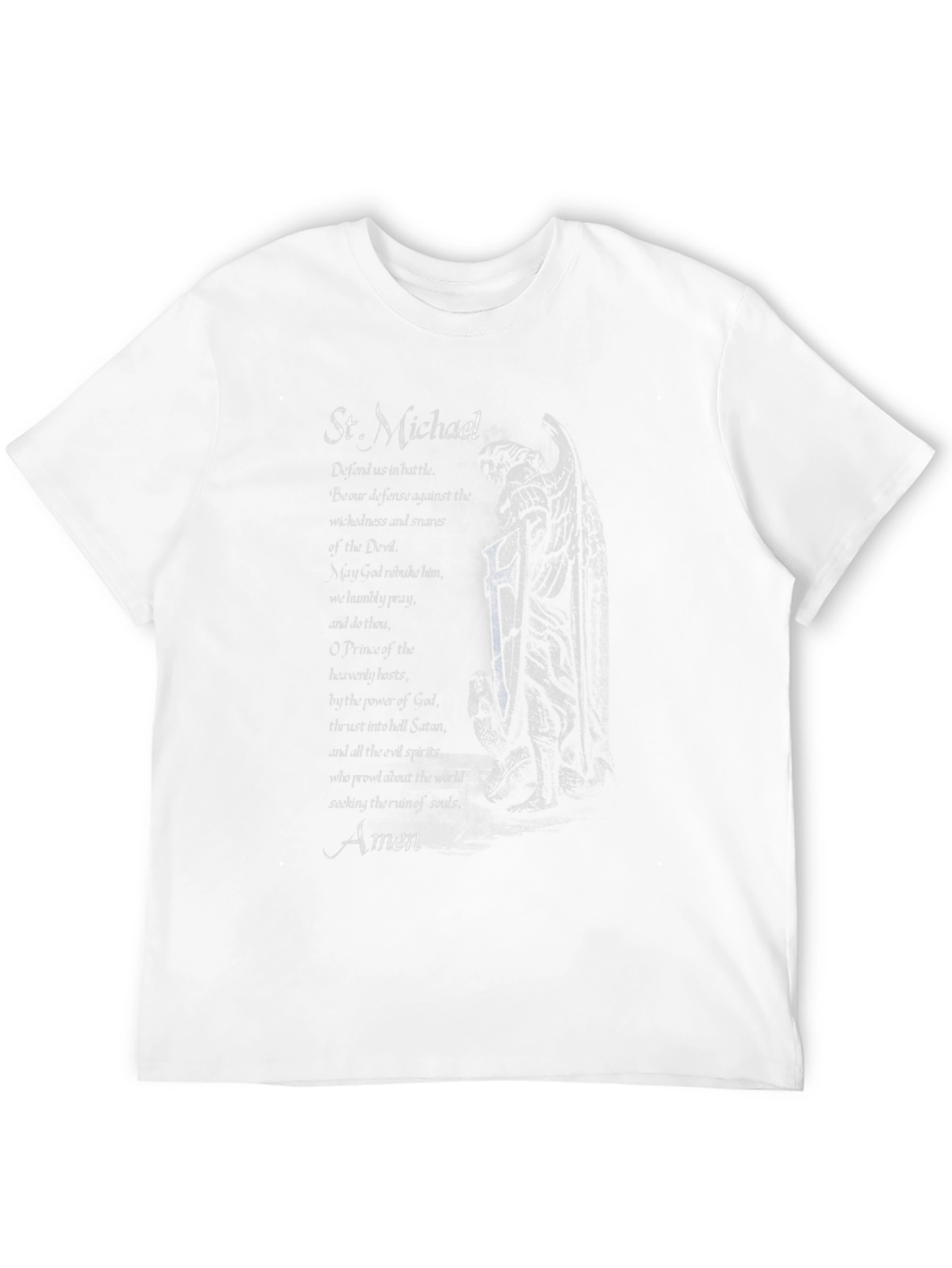 St. Michael Prayer Graphic Tee - Unisex Black T-Shirt