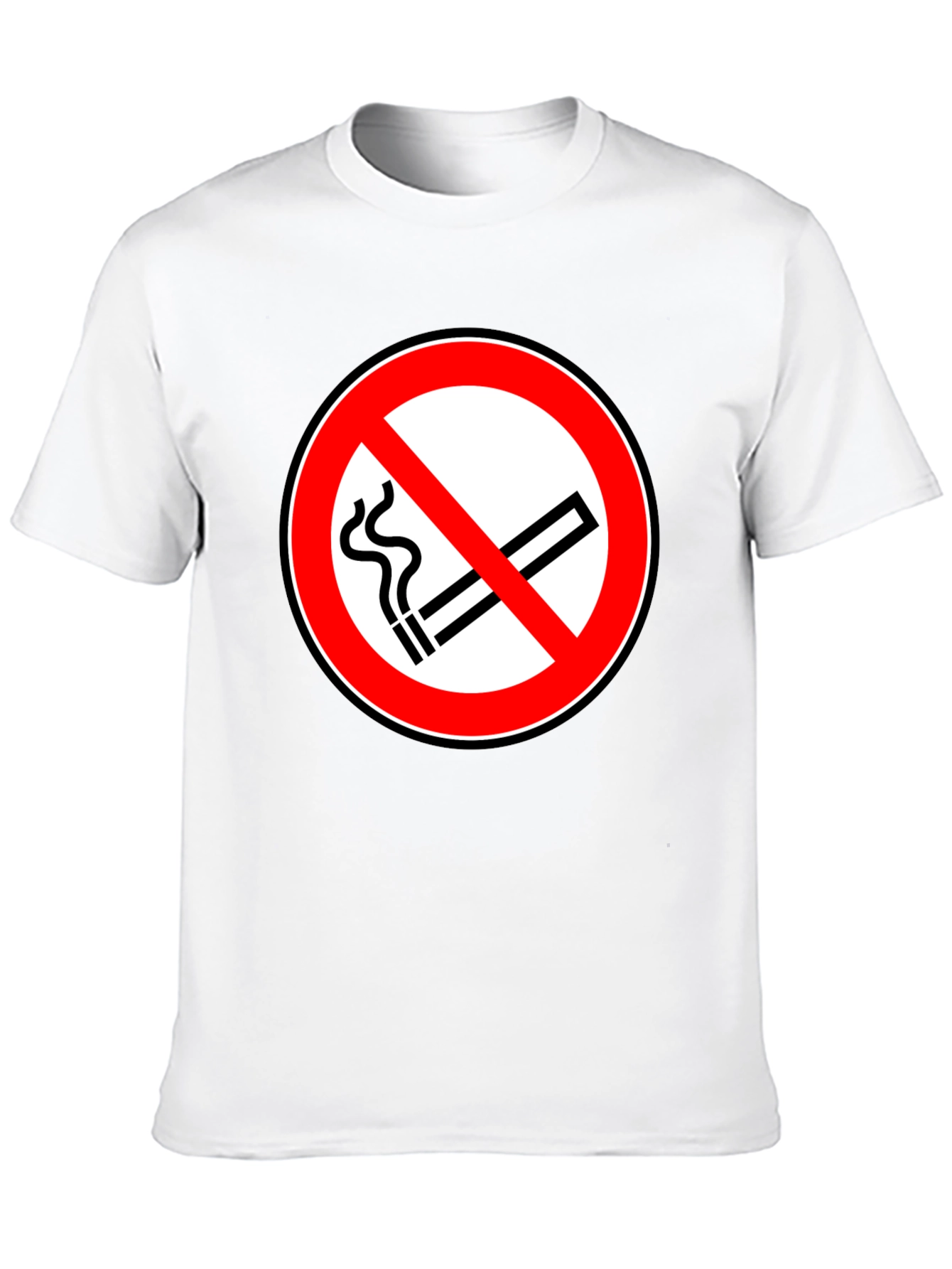 No Smoking Symbol T-Shirt - Black