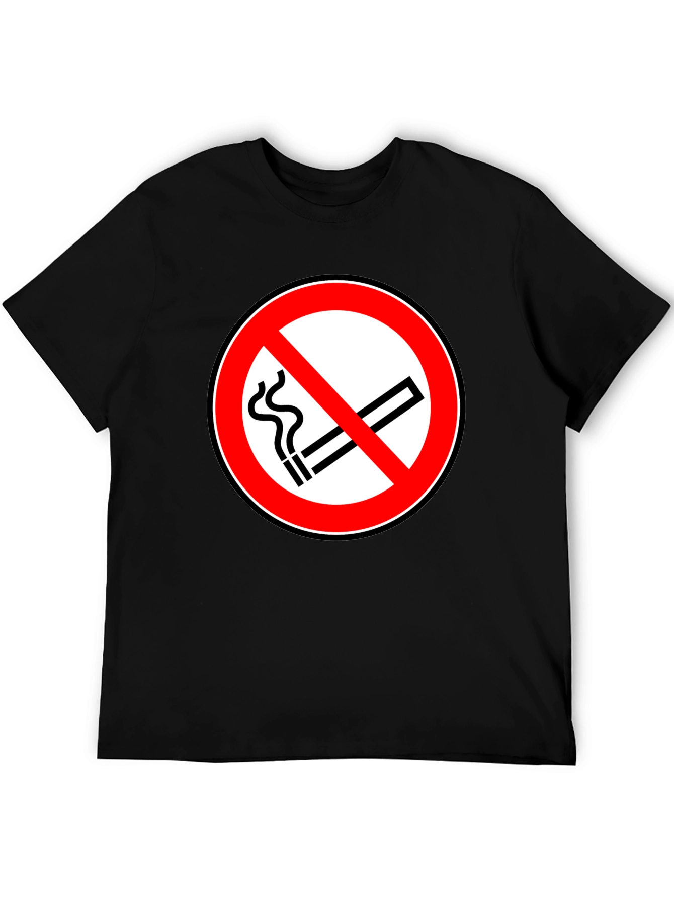 No Smoking Symbol T-Shirt - Black
