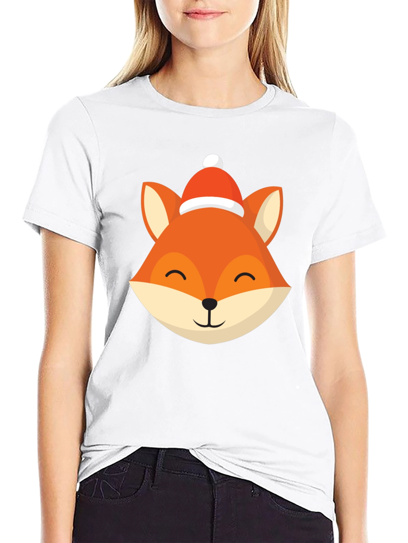 Festive Fox Graphic Tee - Holiday Style