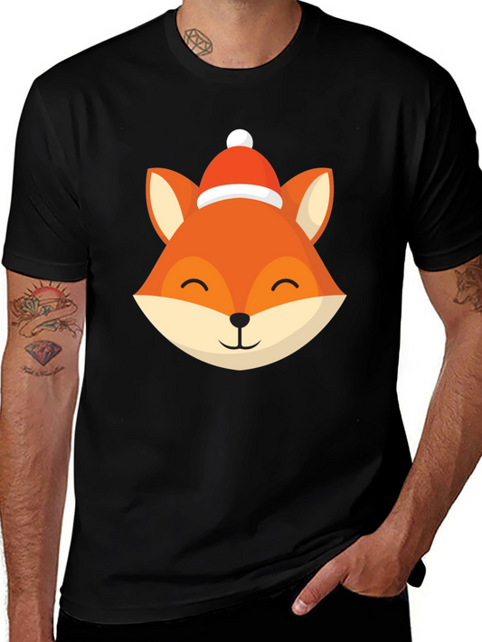 Festive Fox Graphic Tee - Holiday Style
