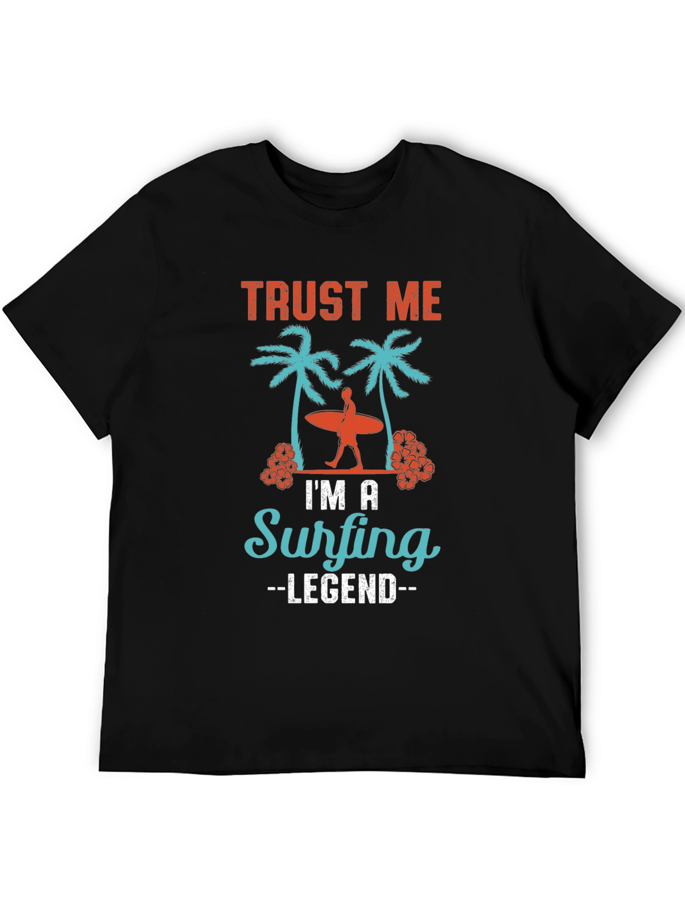 Surfing Legend Tee - Tropical Graphic Design