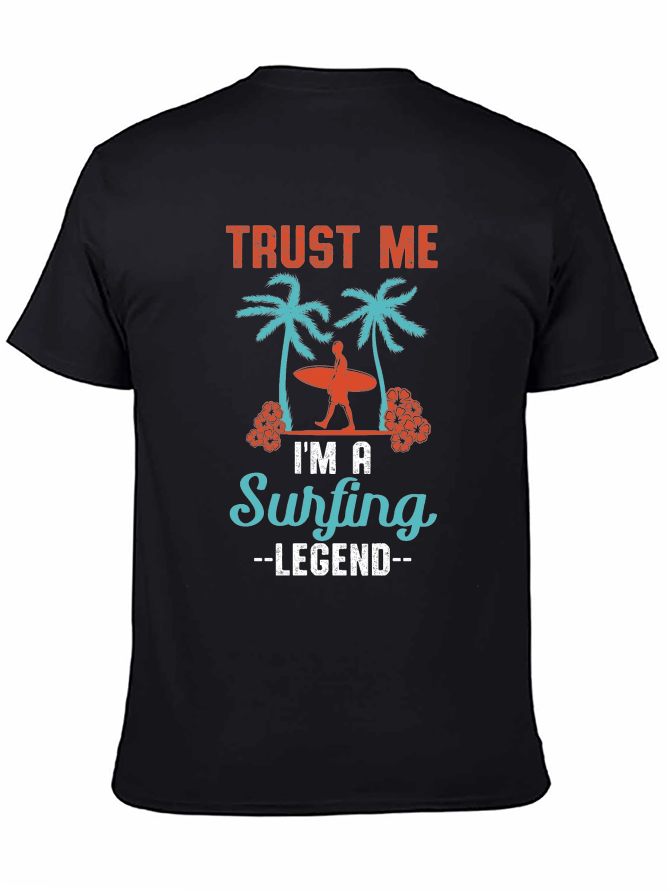 Surfing Legend Tee - Tropical Graphic Design