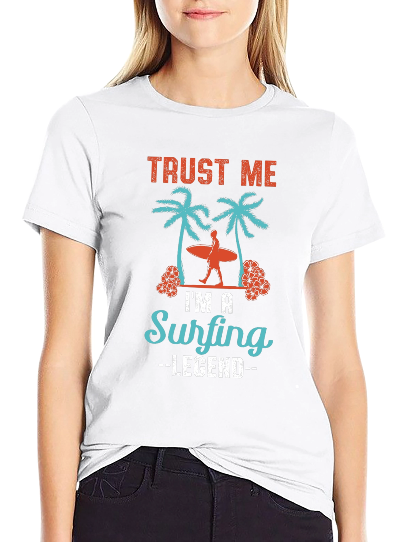 Surfing Legend Tee - Tropical Graphic Design