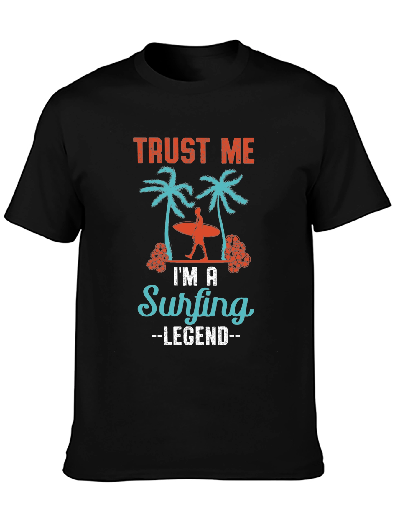 Surfing Legend Tee - Tropical Graphic Design