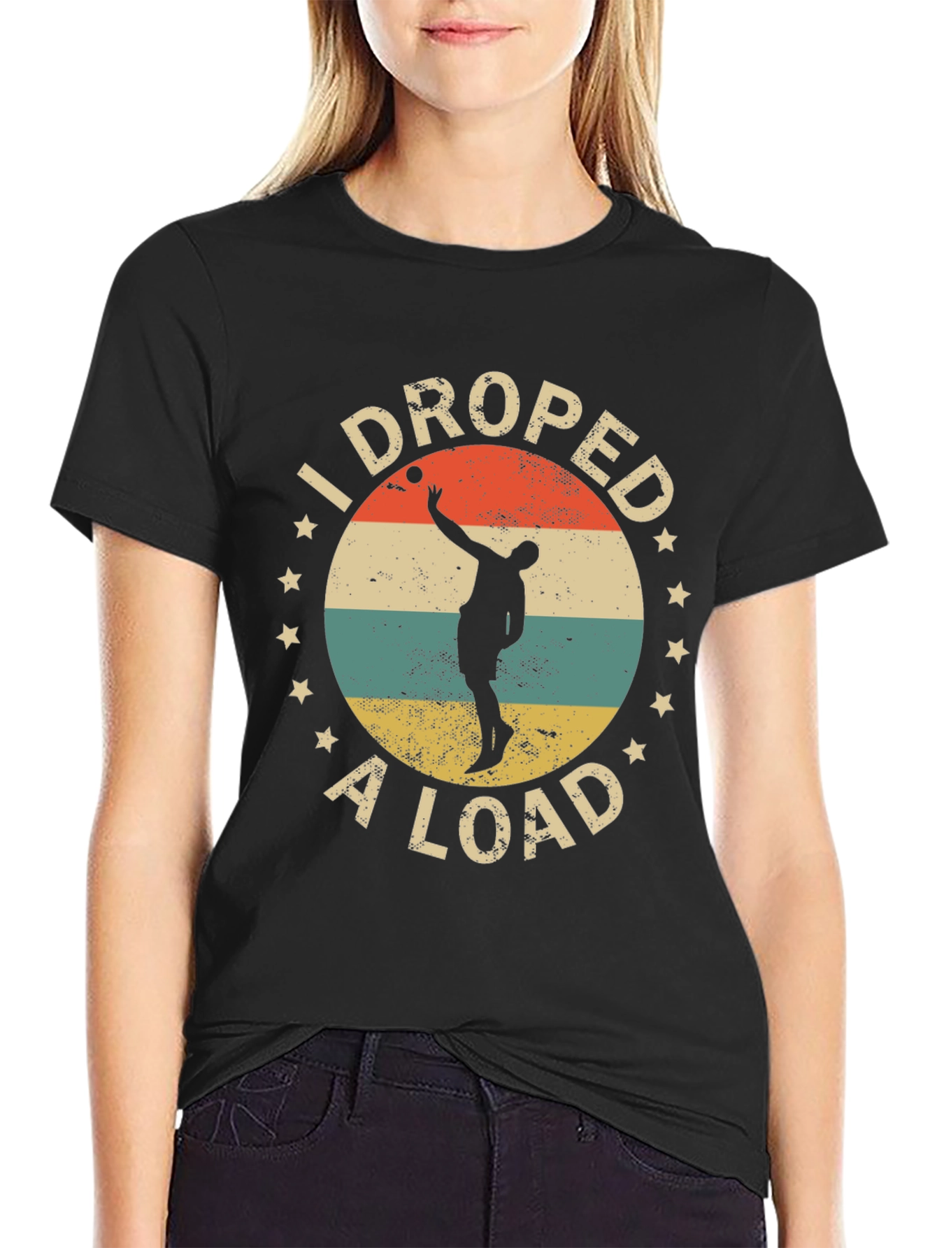I Droped a Load Retro Style Black T-Shirt
