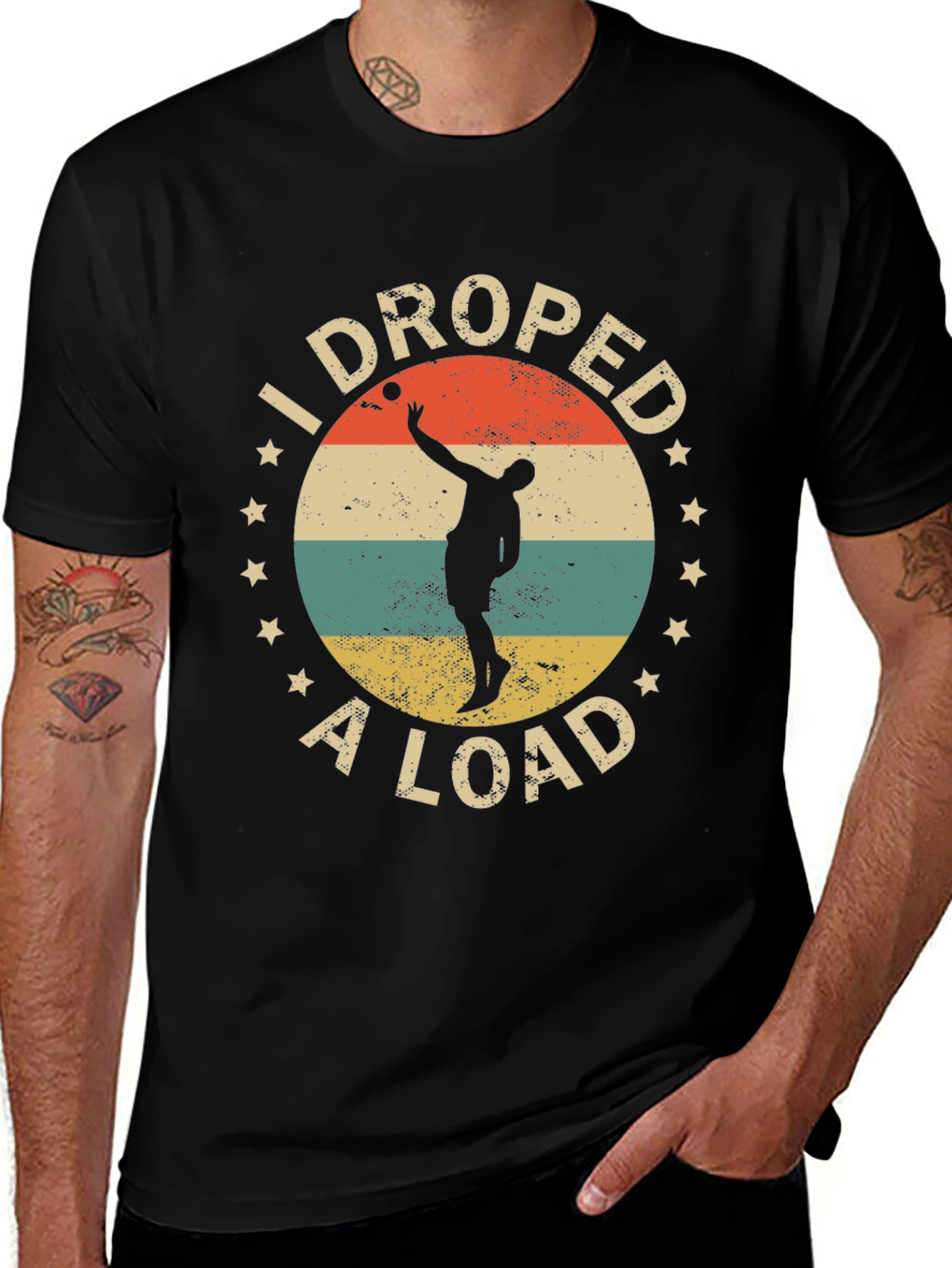 I Droped a Load Retro Style Black T-Shirt