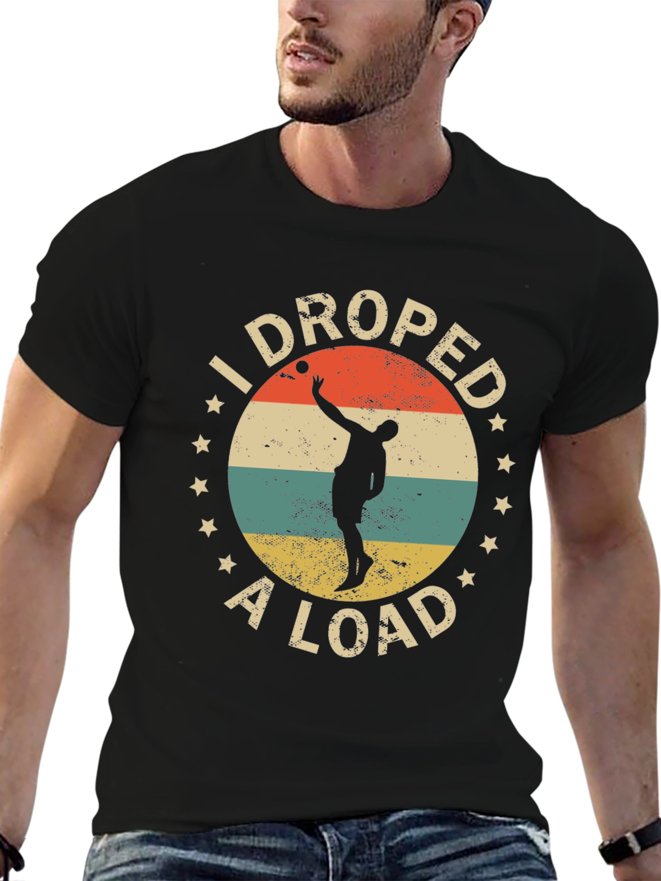 I Droped a Load Retro Style Black T-Shirt