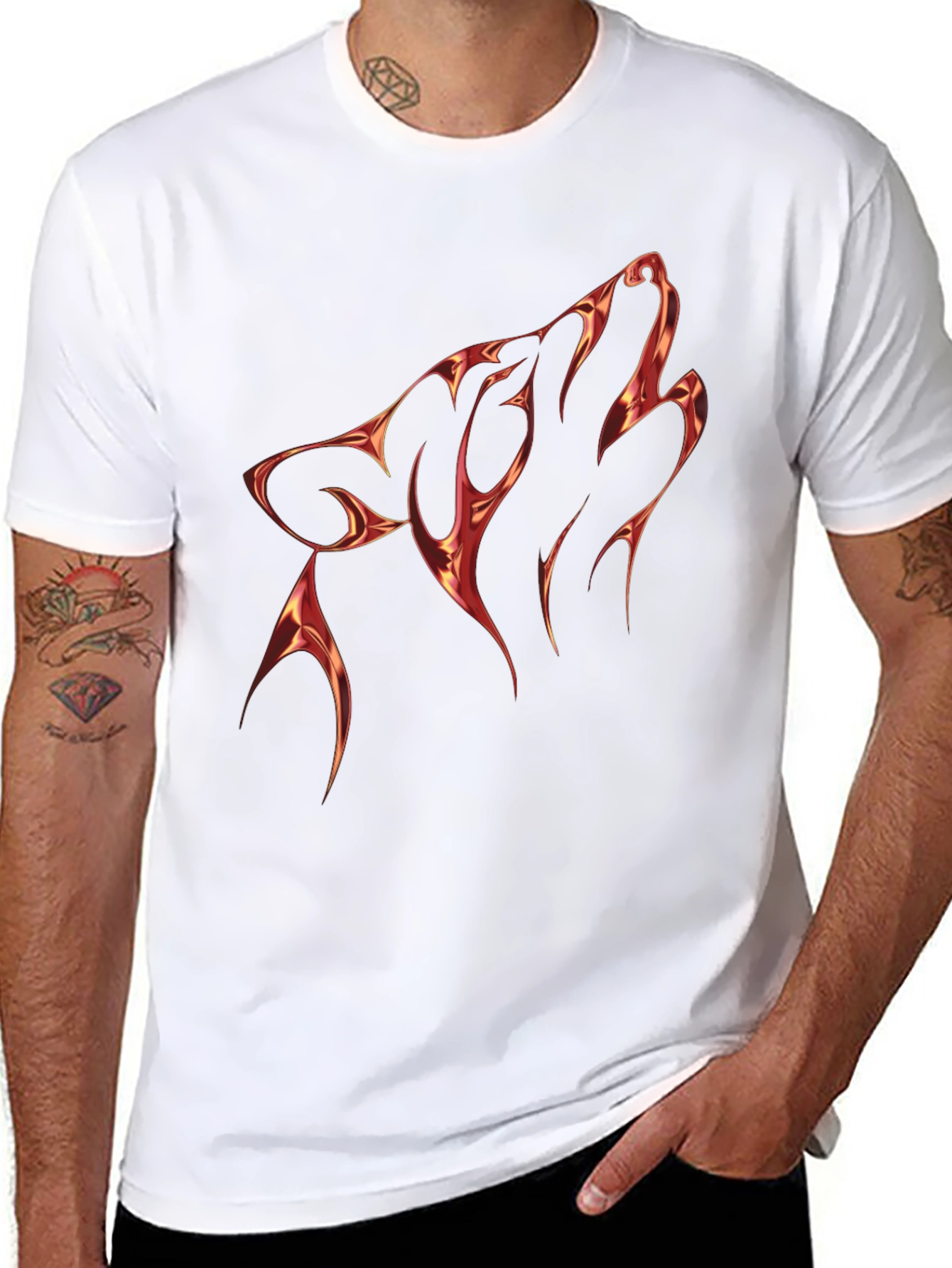 Black Wolf Graphic Tee - Mens Short Sleeve