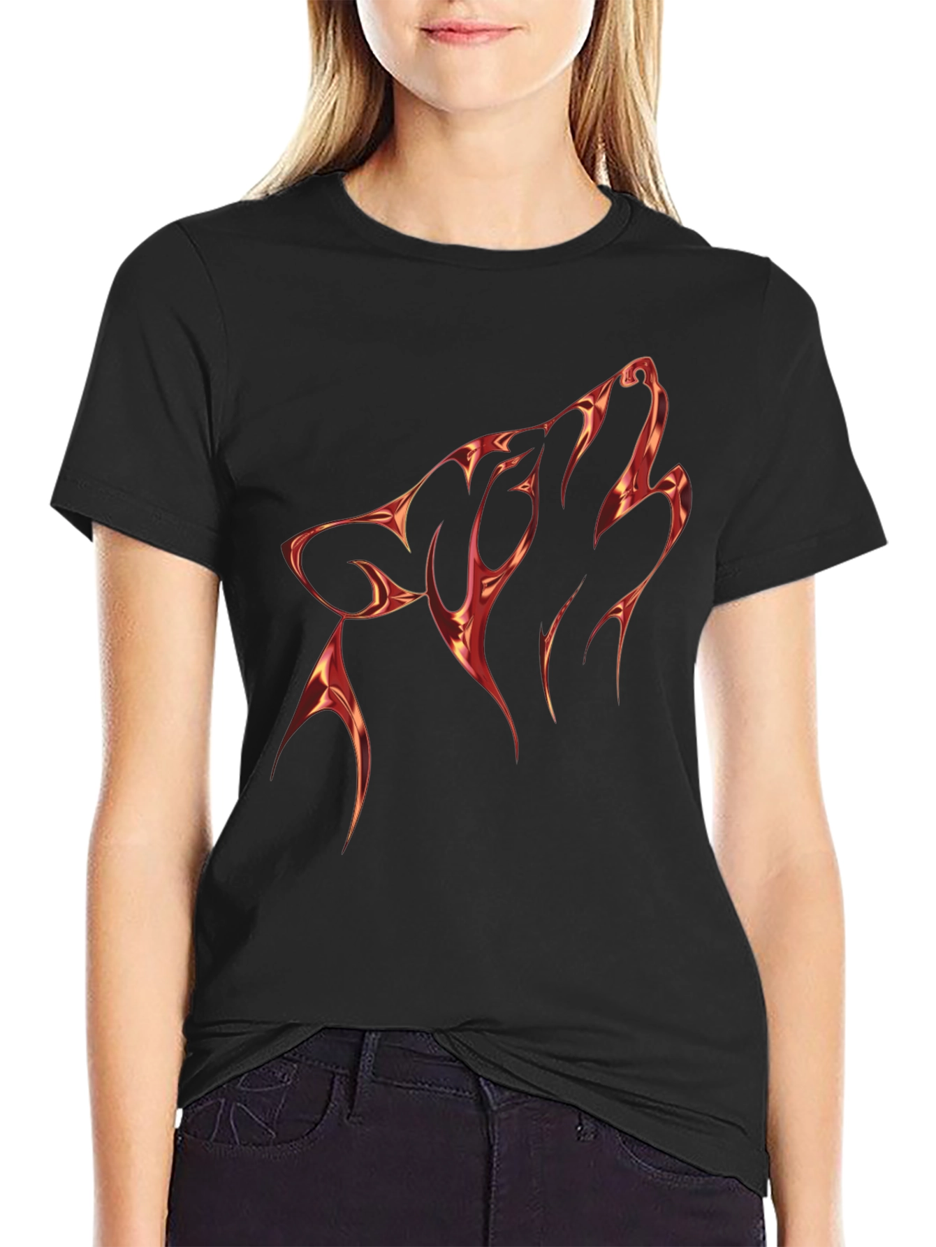 Black Wolf Graphic Tee - Mens Short Sleeve