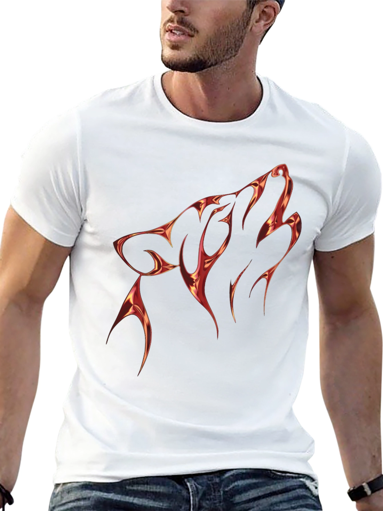 Black Wolf Graphic Tee - Mens Short Sleeve