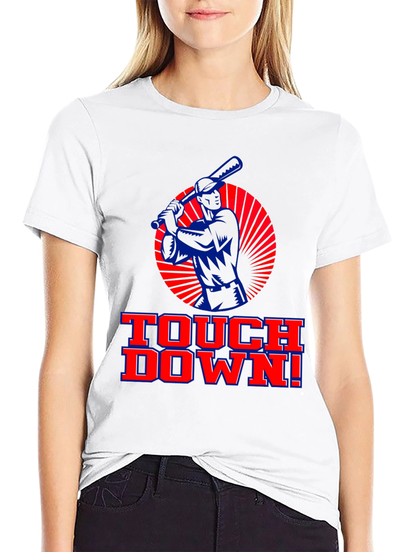 Touchdown Baseball Graphic Tee - Black