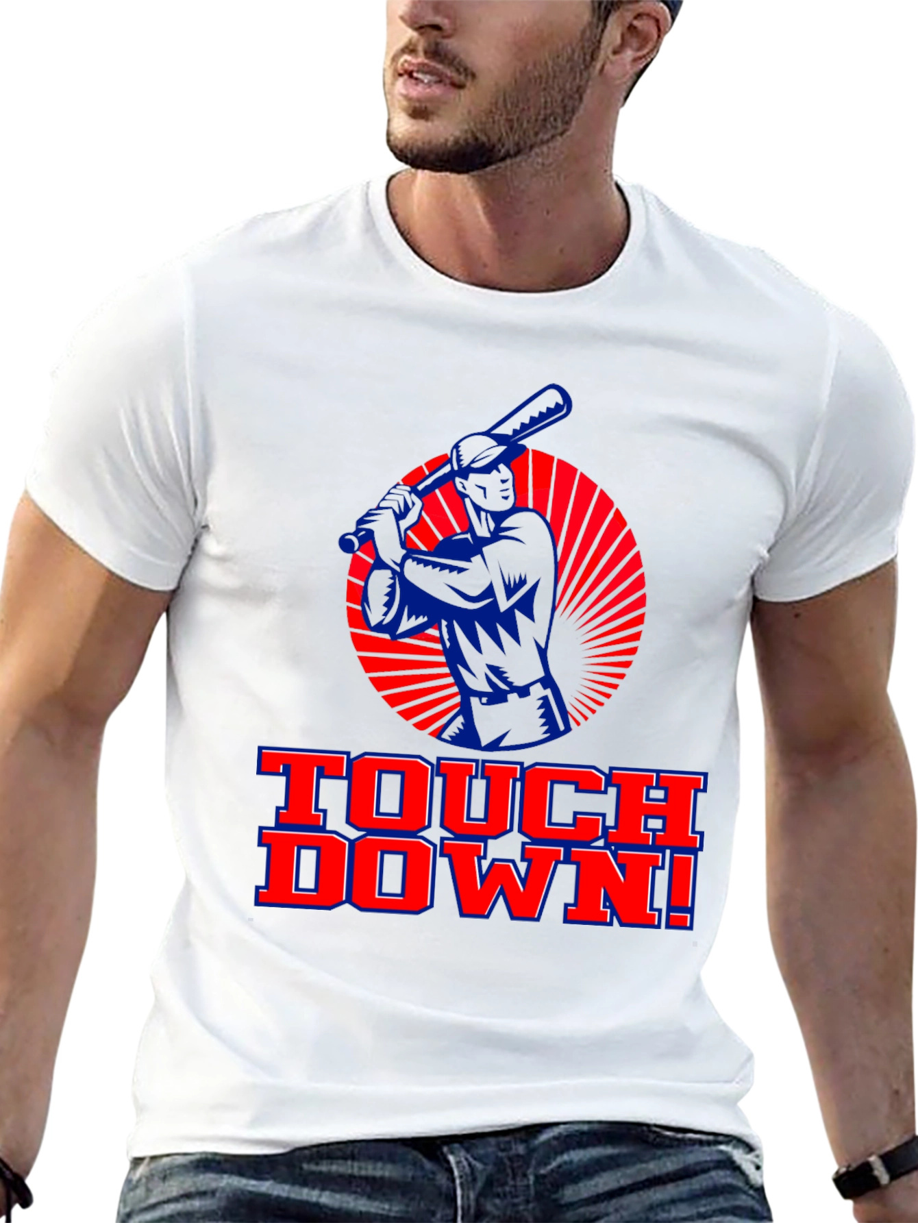 Touchdown Baseball Graphic Tee - Black