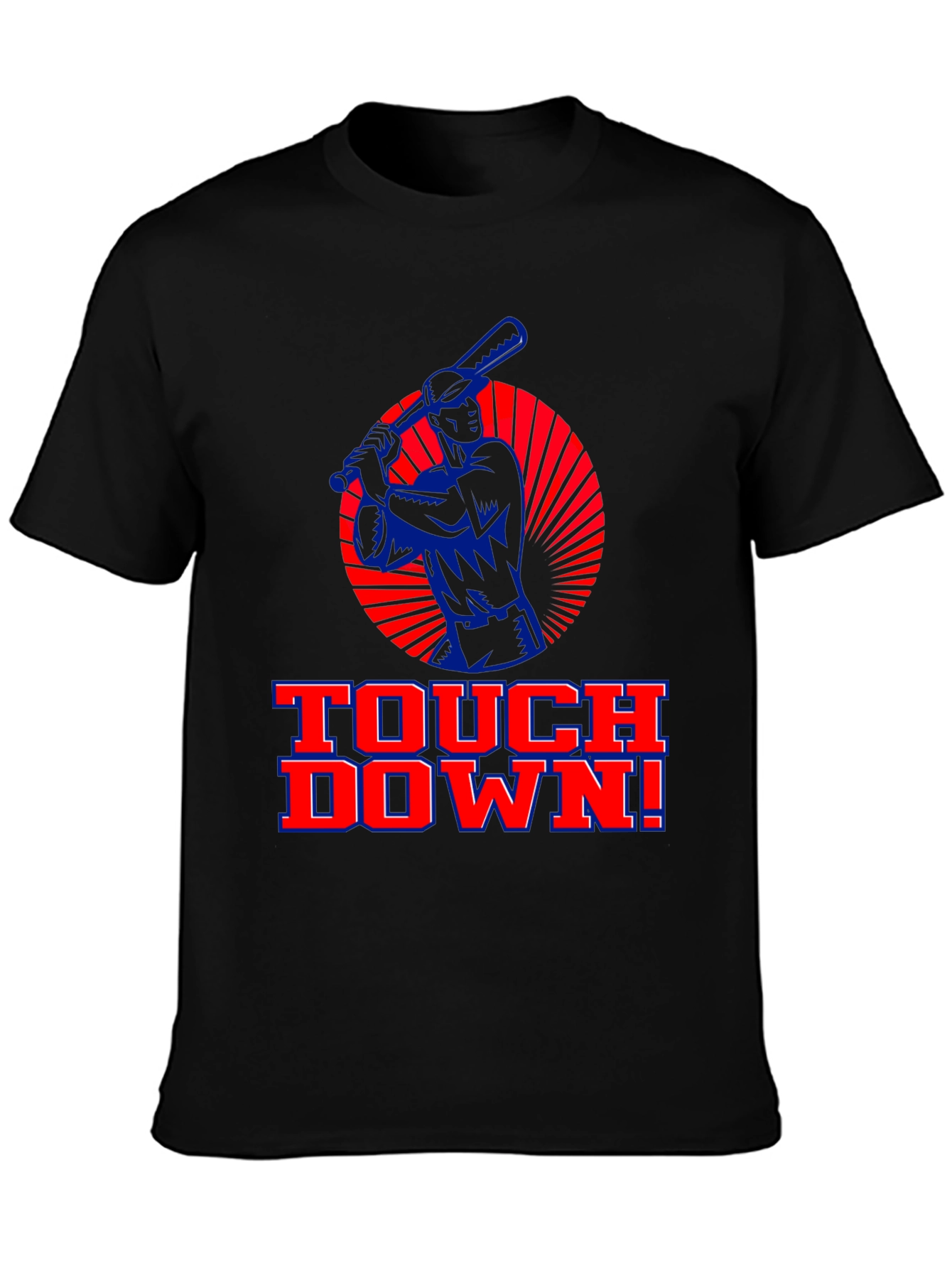 Touchdown Baseball Graphic Tee - Black