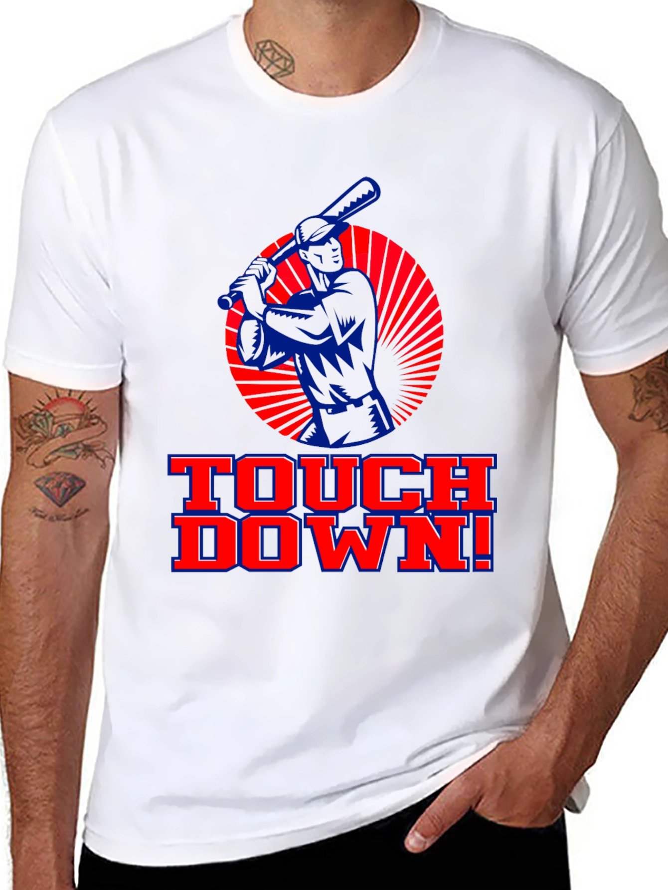 Touchdown Baseball Graphic Tee - Black