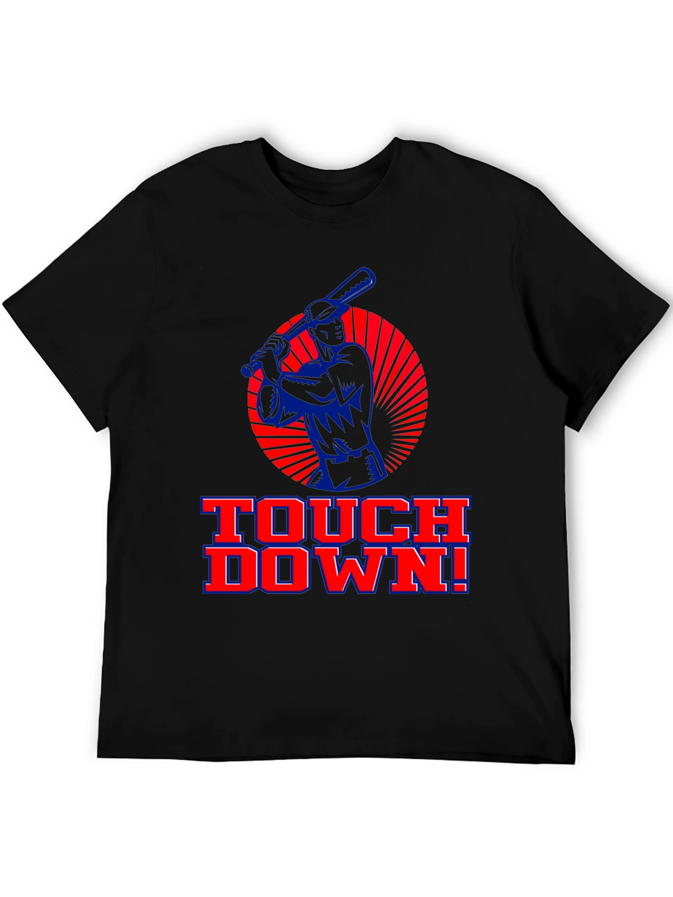 Touchdown Baseball Graphic Tee - Black