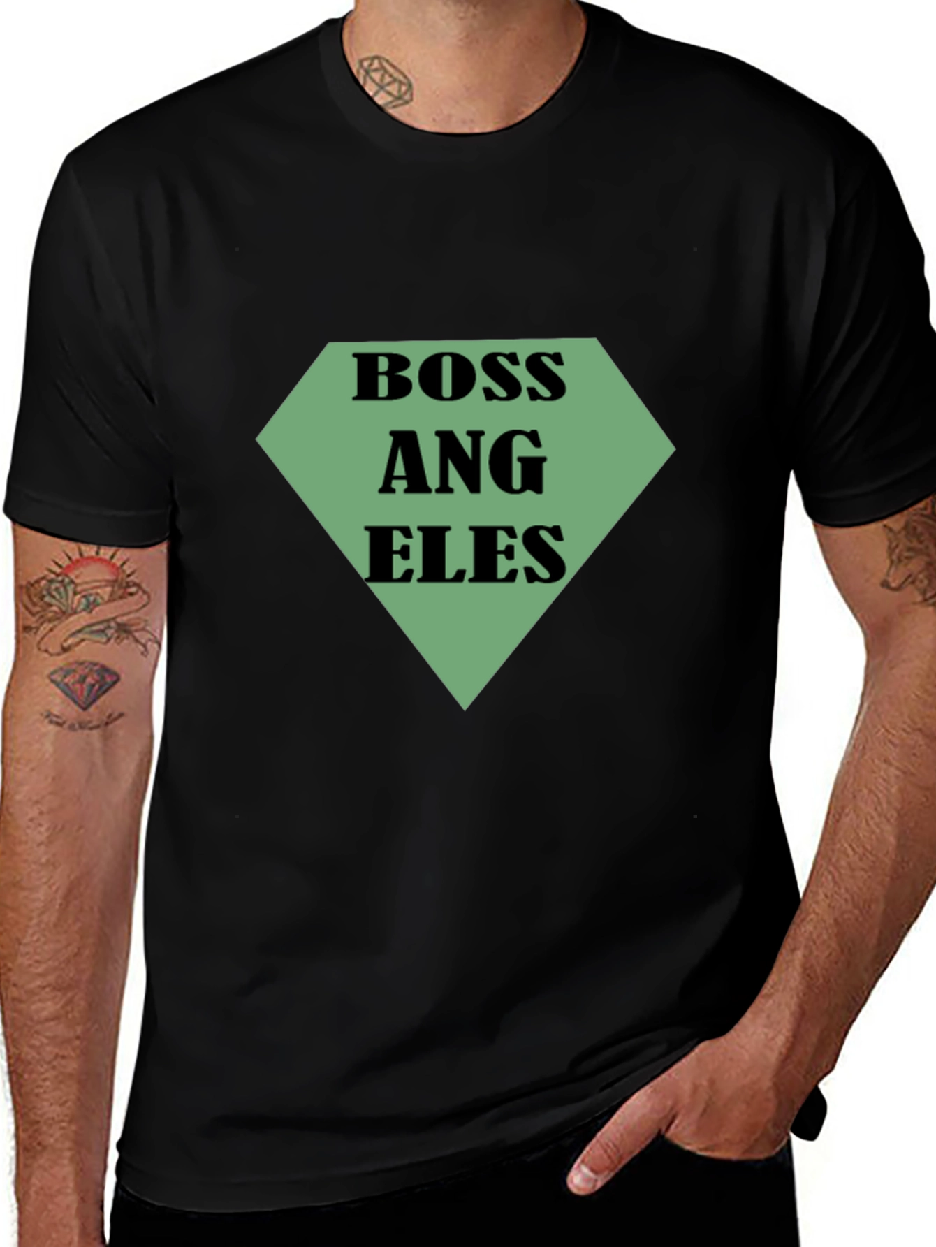 Boss Angeles Mens Black T-Shirt