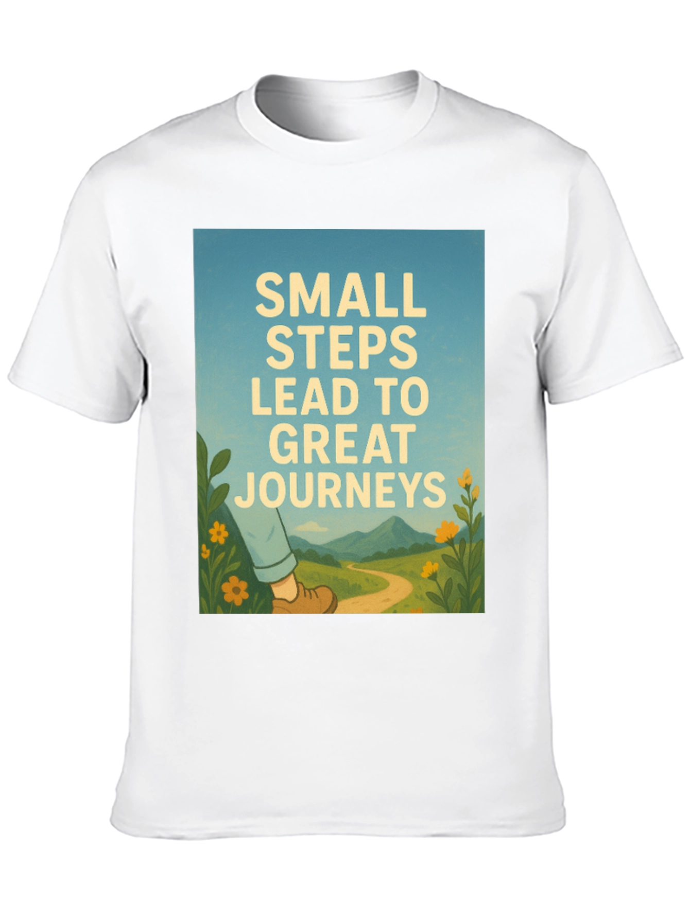Inspirational Journey Graphic Tee - Black