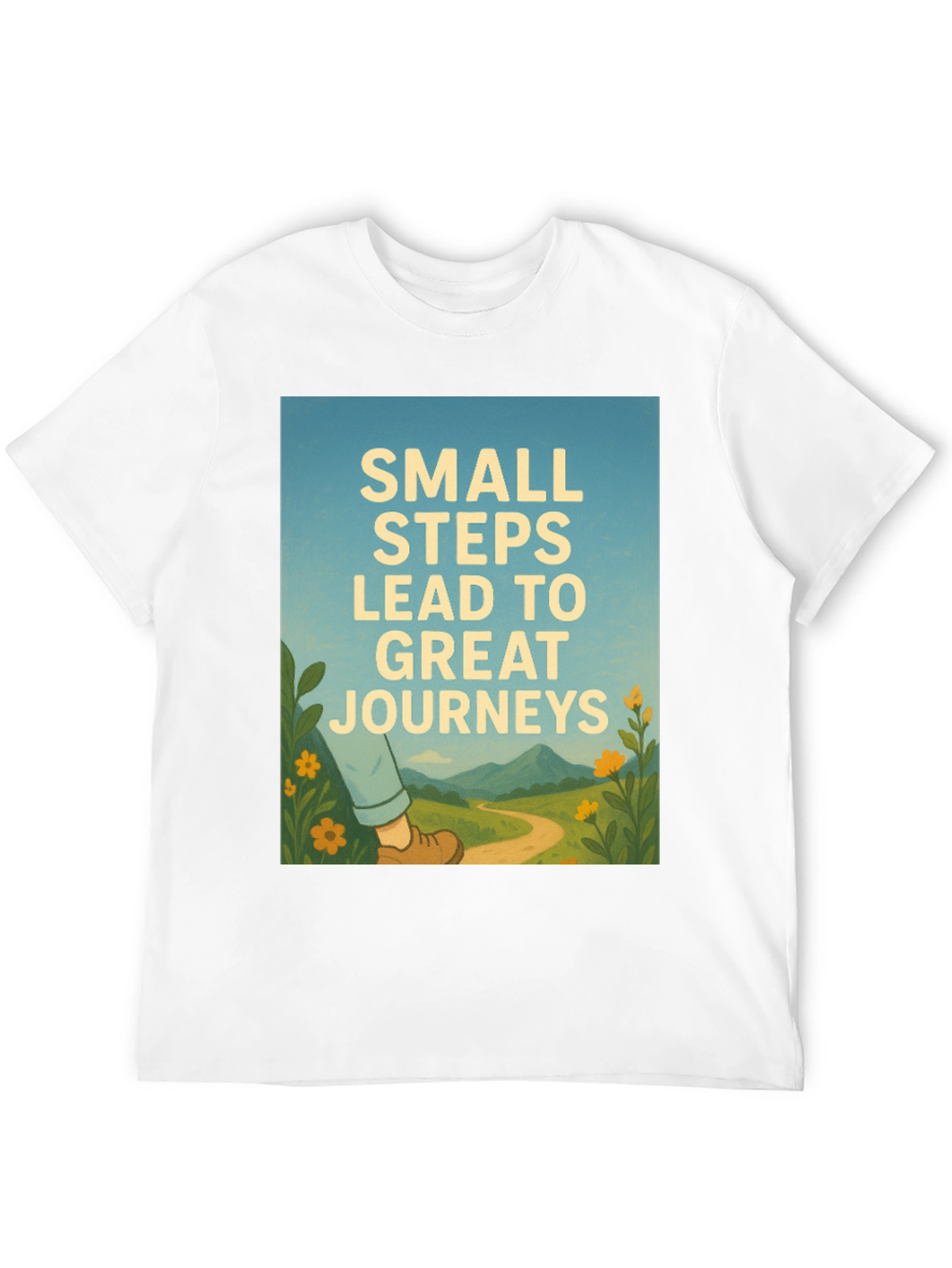Inspirational Journey Graphic Tee - Black