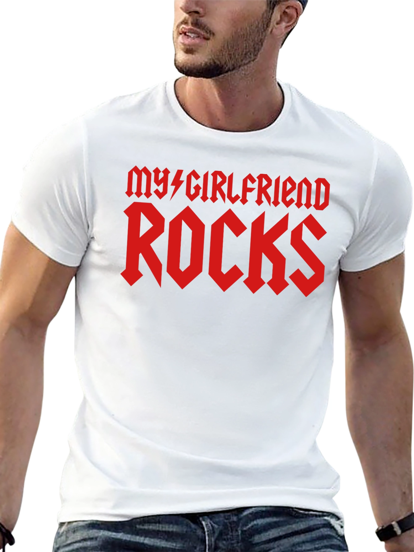 My Girlfriend Rocks Graphic Tee - Black T-Shirt